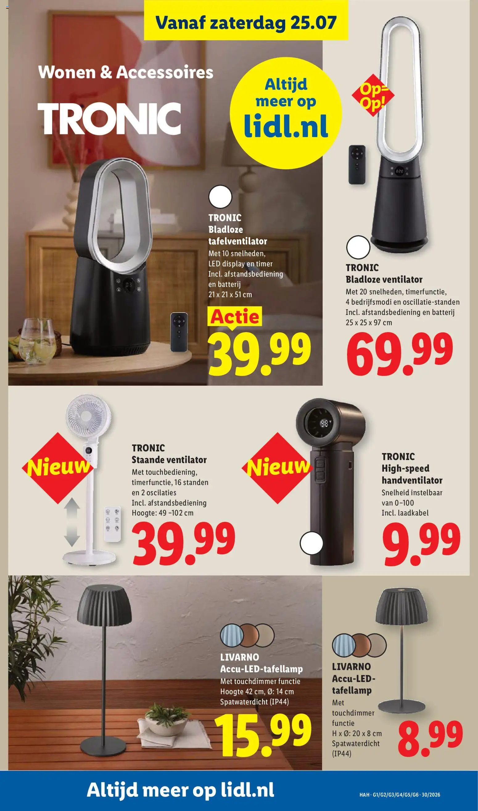 {H1} | Pagina: 38 | Producten: Staande ventilator, Ventilator, Batterij, Lamp