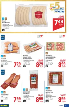 Metro angebote Profi ab 28.05.2026 gültig | Seite: 13 | Produkte: Wurst