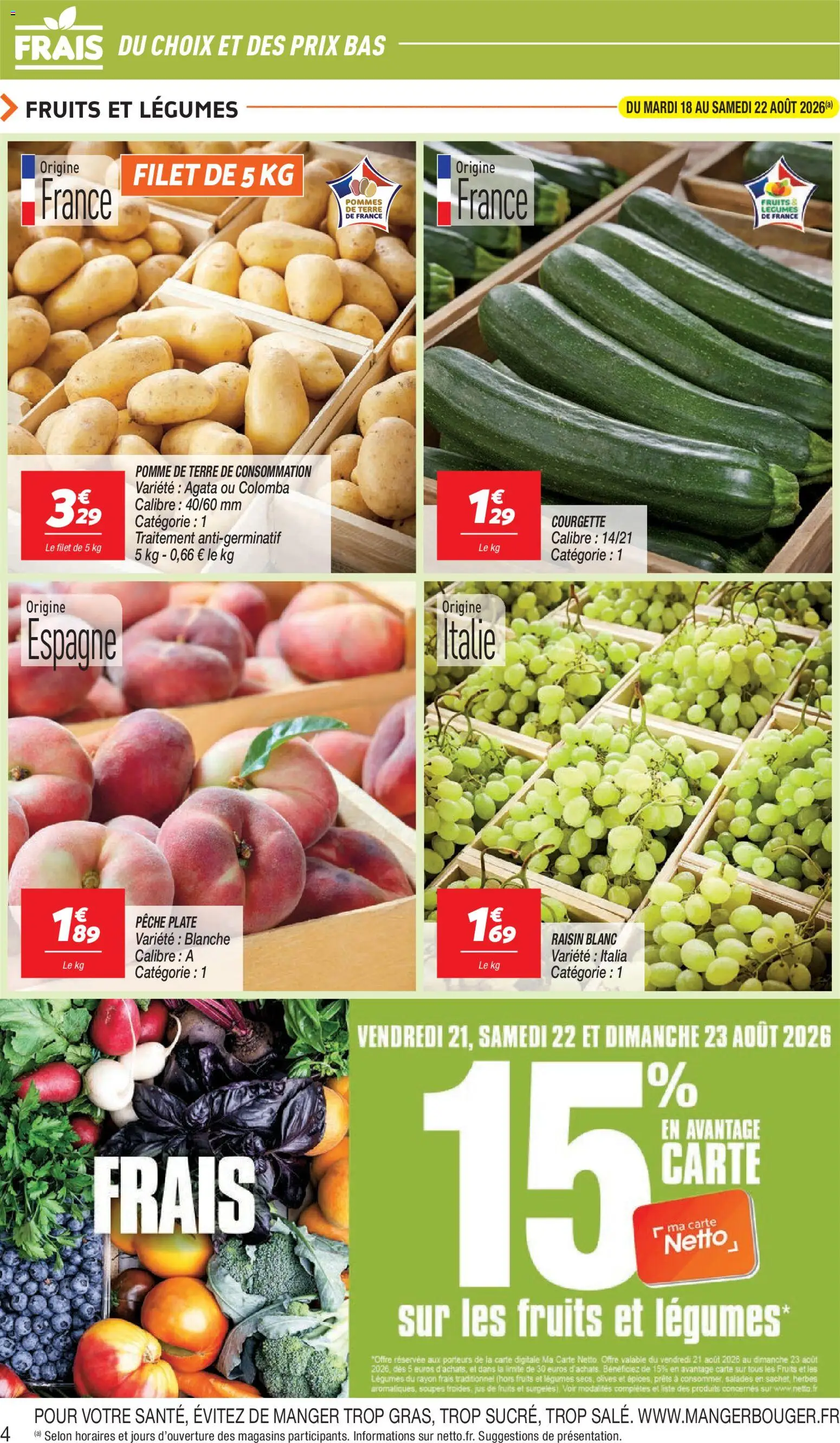 {H1} | Page: 4 | Produits: Soupes, Fruits, Pommes, Raisin blanc