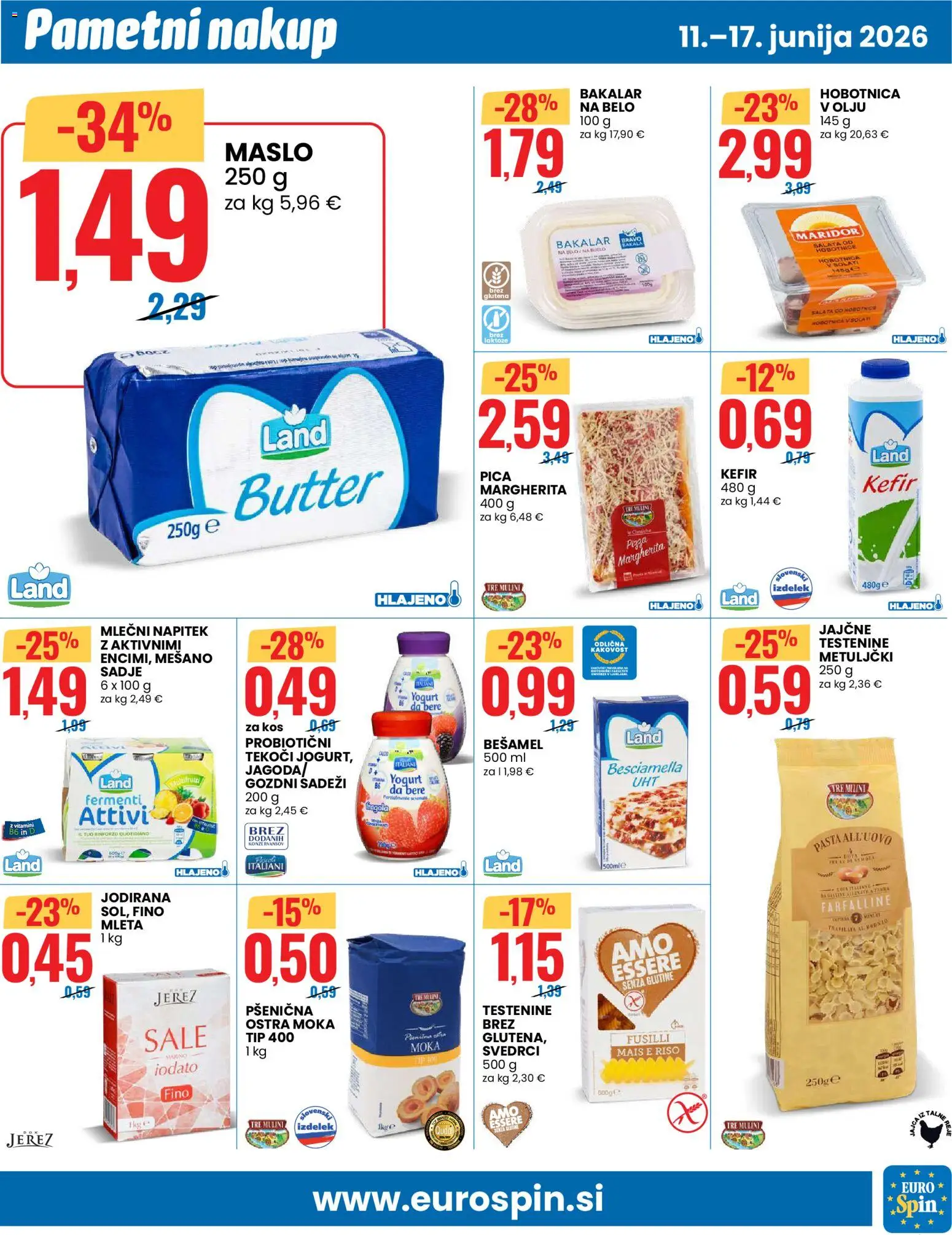 Novi Eurospin katalog ponudbe – veljaven od 11.06.2026 | Stran: 5 | Izdelki: Moka, Hobotnica, Kos, Pica
