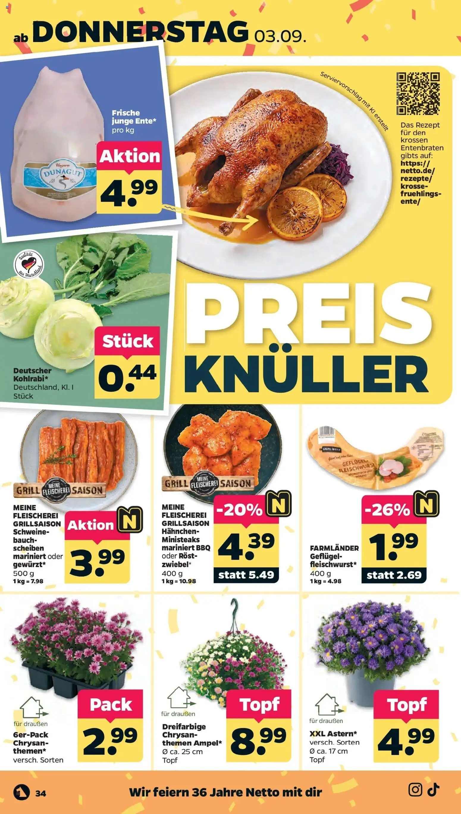 Netto Aktueller Prospekt – gültig ab 30.08.2026 | Seite: 38 | Produkte: Grill, Hahnchen