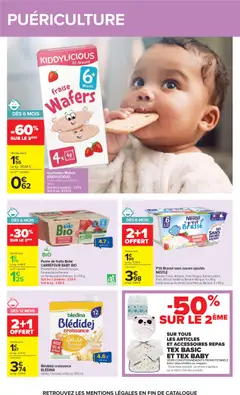 Carrefour - Prévisualisation de Gaufrettes Wafers KIDDYLICIOUS, Fraise, Banane ou Myrtille, 160 g. valide à partir de 17/08/2026 | Page: 55 | Produits: Abricot, Lait de coco, Gaufrettes, Lait