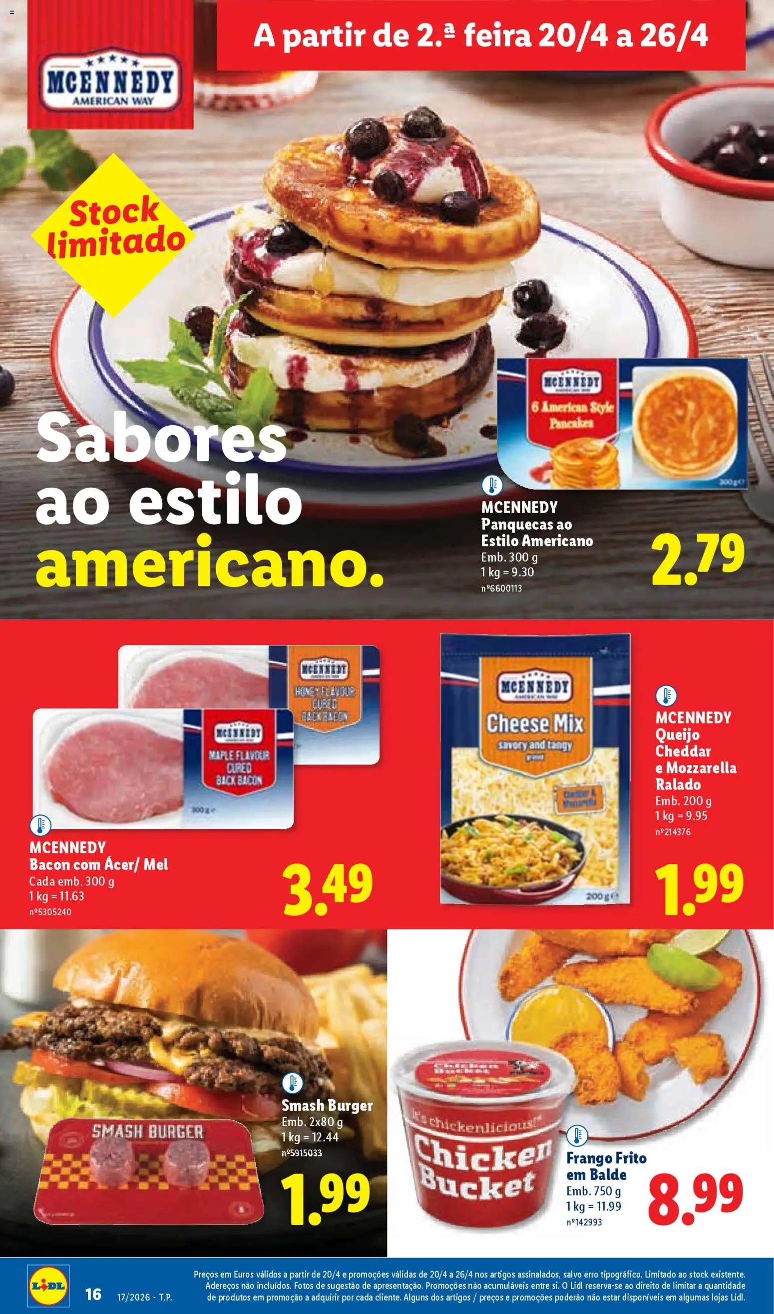 Lidl folheto │ válido de 20.04.2026 | Página: 16 | Produtos: Balde, Frango, Queijo, Cheddar