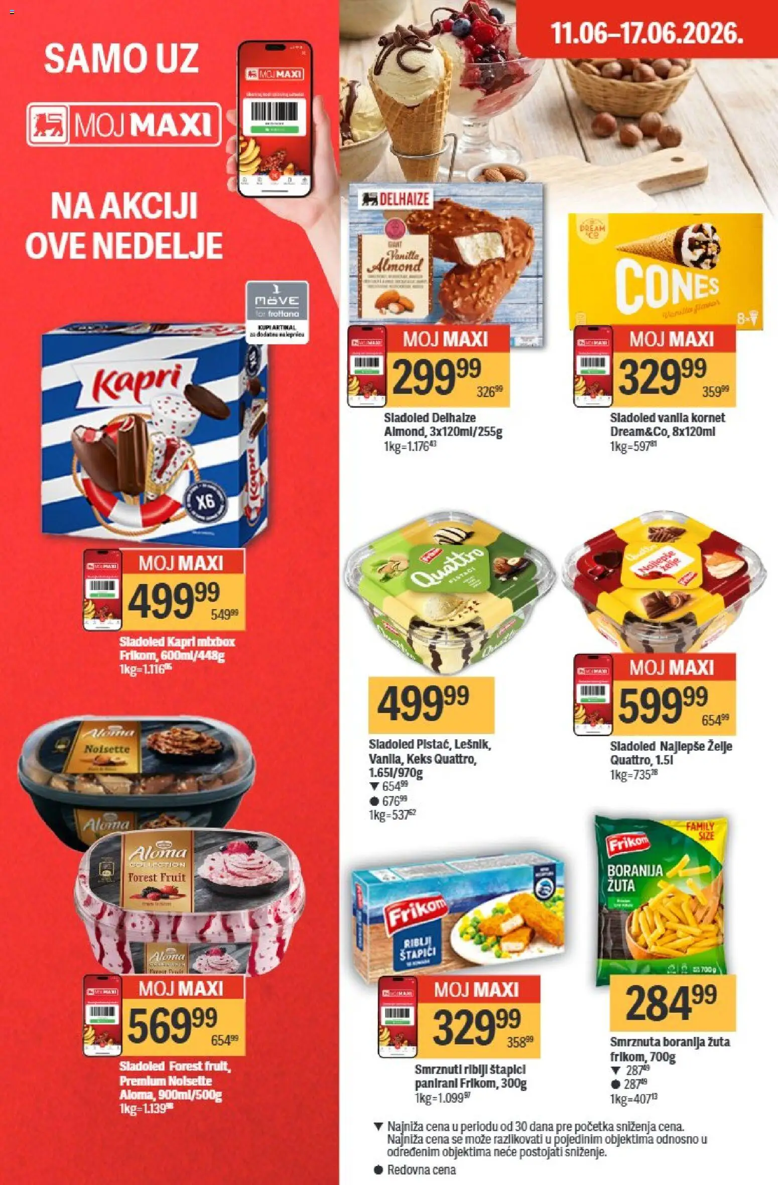Maxi katalog - važi od 11.06.2026 | Strana: 18 | Proizvode: Boranija, Keks, Sladoled, Riblji štapići