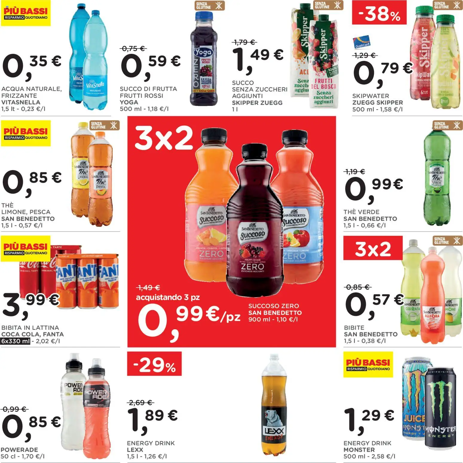 Volantino Poli del 29/07/2026 | Pagina: 24 | Prodotti: Acqua, Pesca, The, Bibita