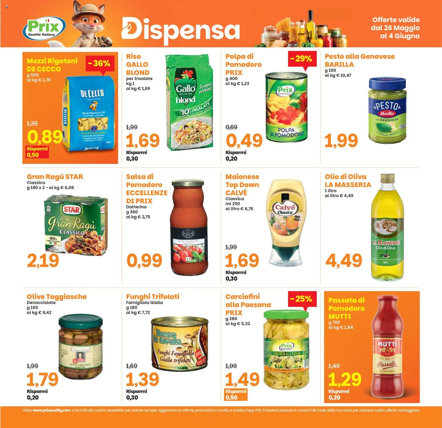 Volantino Prix del 26.05.2026 | Pagina: 10 | Prodotti: Pomodoro, Olive, Top, Olio di Oliva