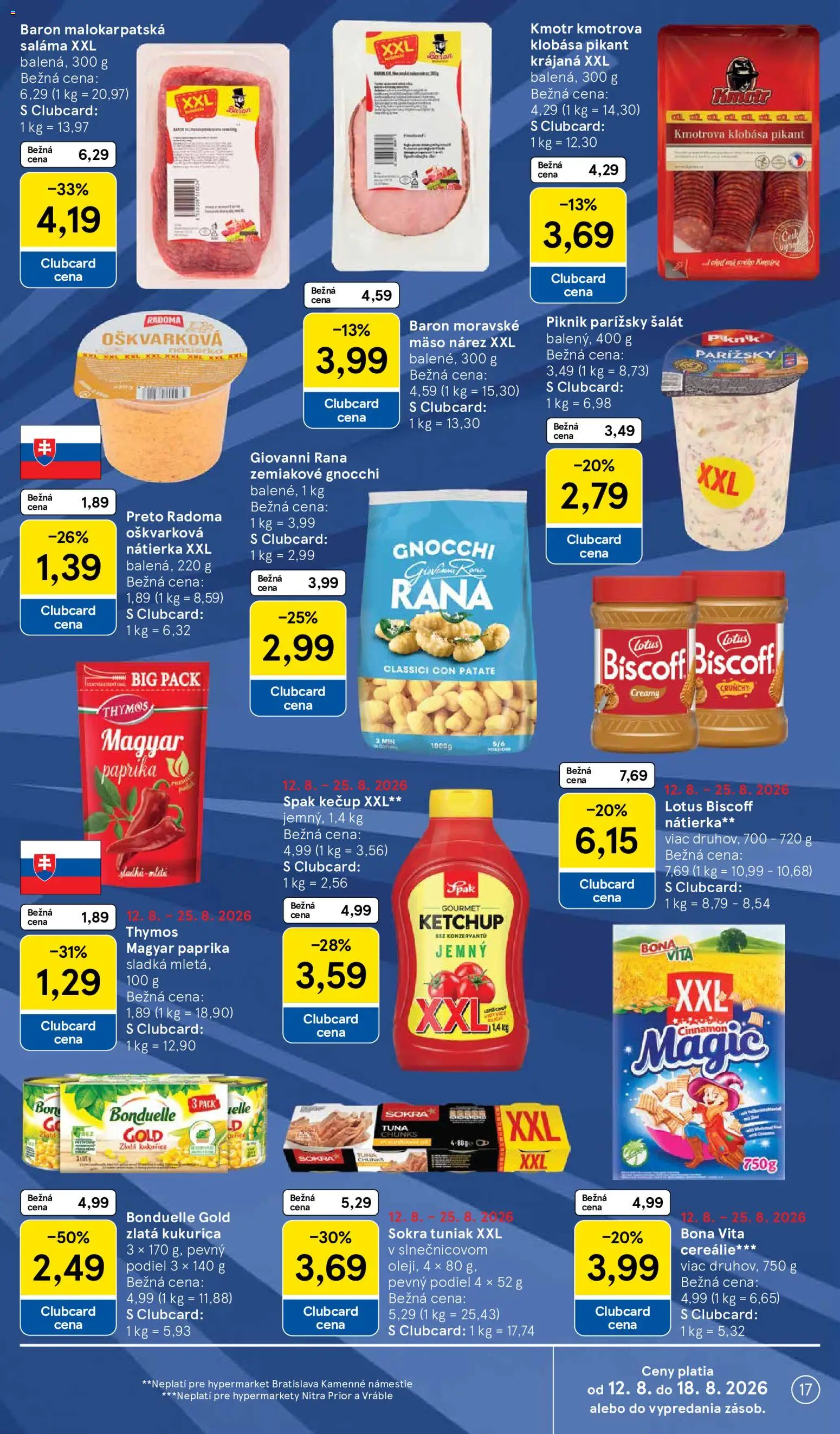 Nové Tesco akcie – leták je platný od 12.08.2026 | Strana: 17