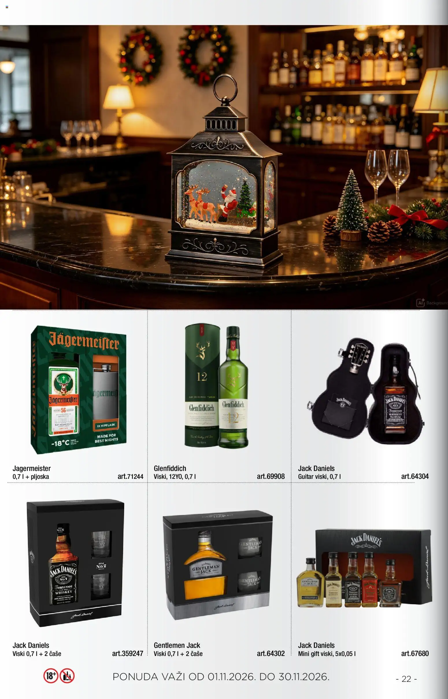 Metro katalog - važi od 01.11.2026 | Strana: 22 | Proizvode: Viski, Jack Daniel's, Jägermeister