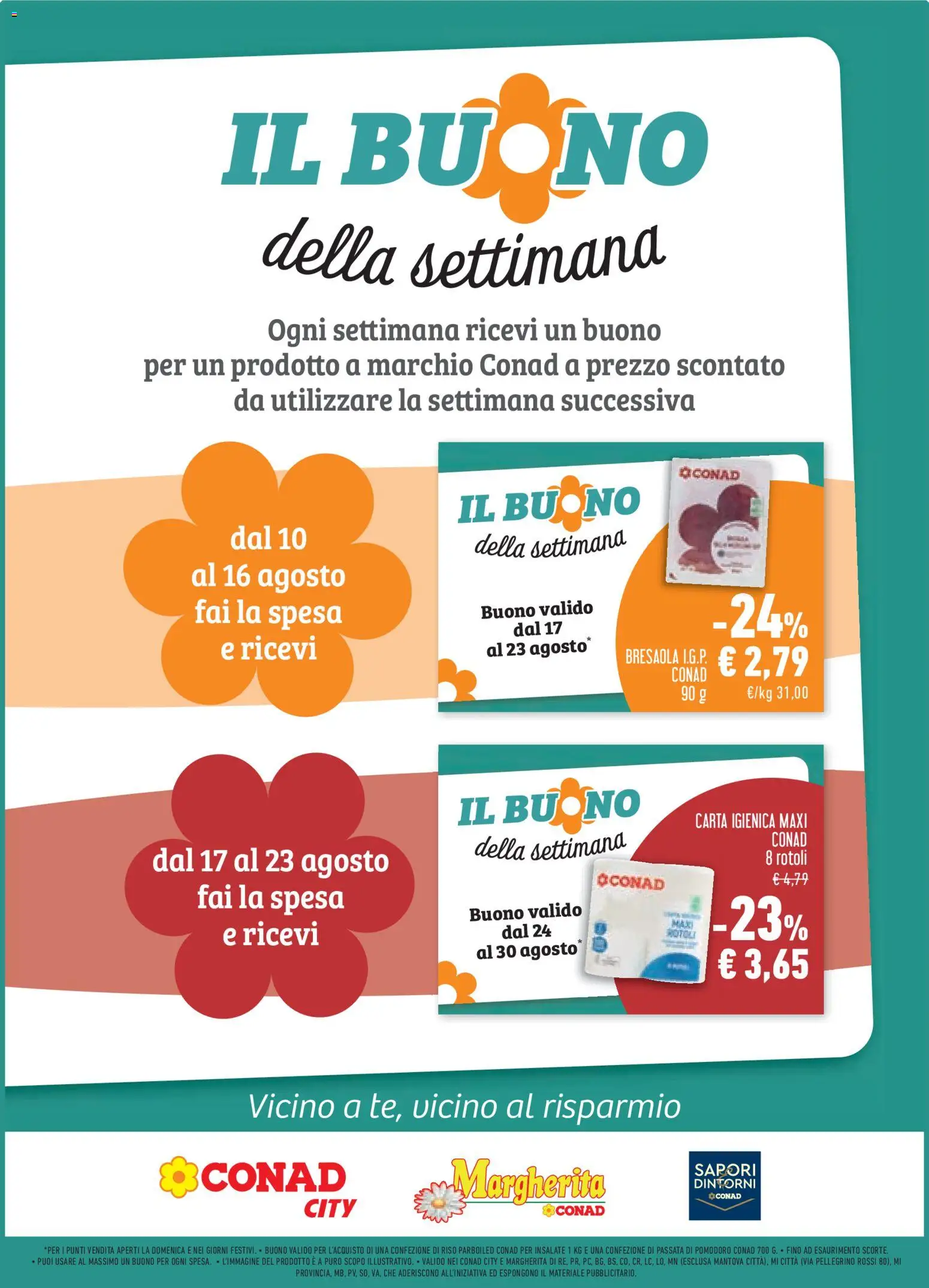 Volantino Conad del 12/08/2026 | Pagina: 19 | Prodotti: Carta igienica, Riso, Riso parboiled, Passata di pomodoro