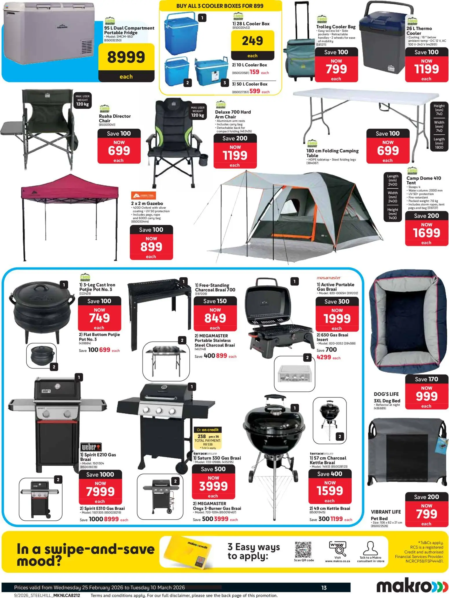New Makro catalogue – valid from 25.02.2026 | Page: 13 | Products: Bag, Kettle, Iron, Bed