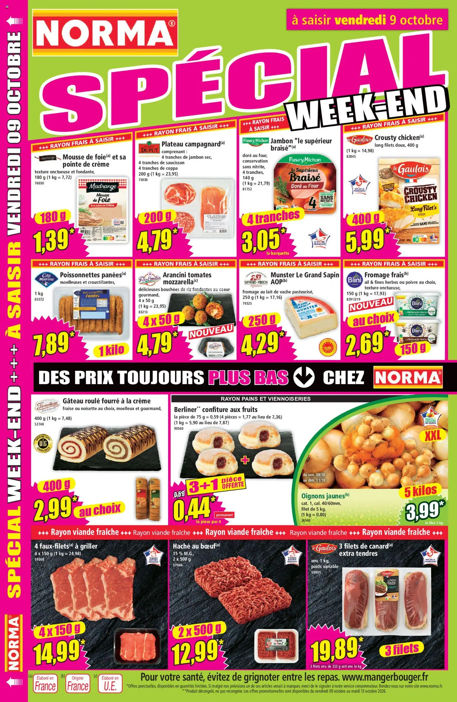 {H1} | Page: 14 | Produits: Ail, Mousse, Jambon, Oignons