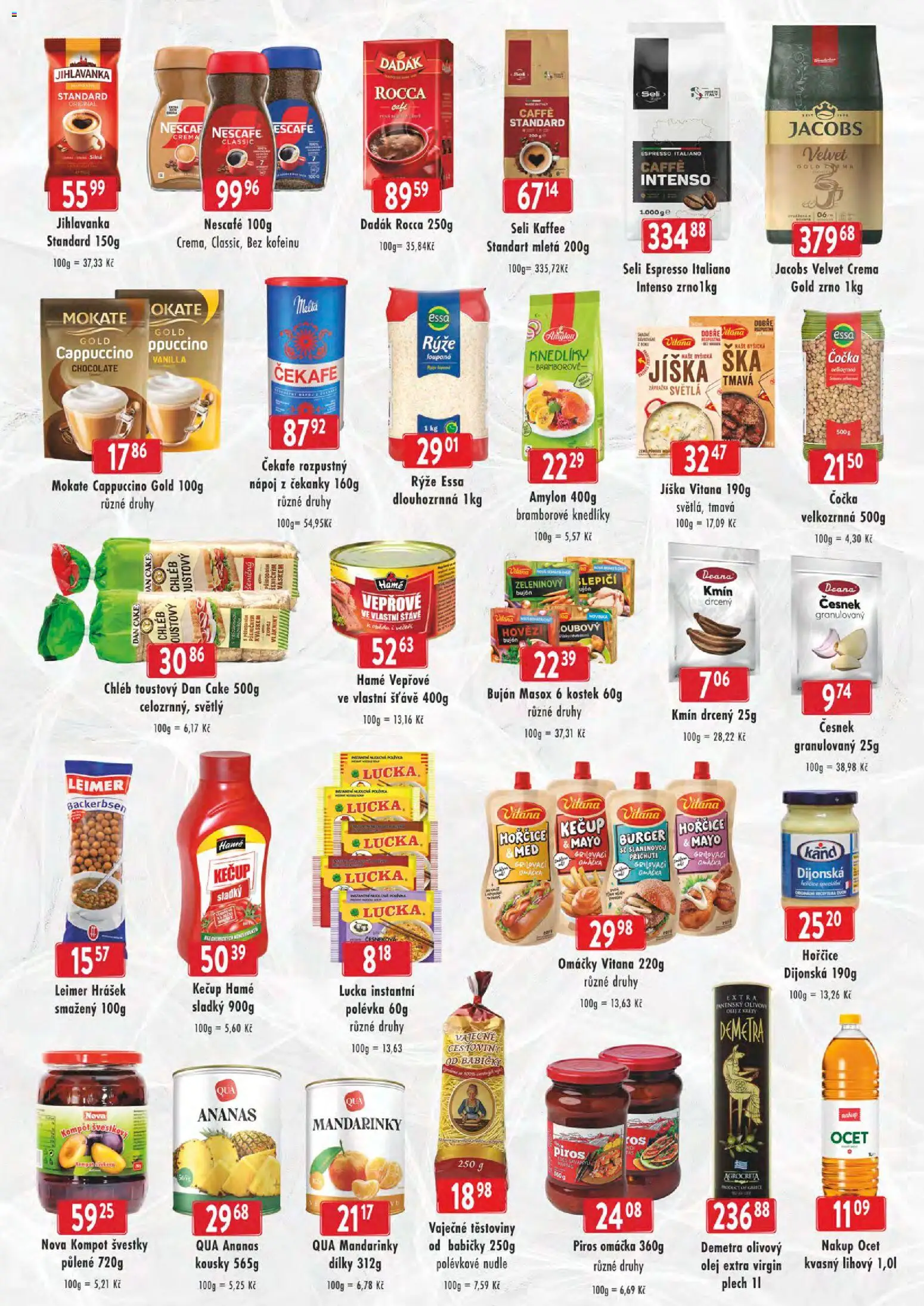 Astur & Qanto leták - cash&carry Jeseník, Krnov od 13.05.2026 | Strana: 4 | Produkty: Burger, Švestky, Ananas, Crema