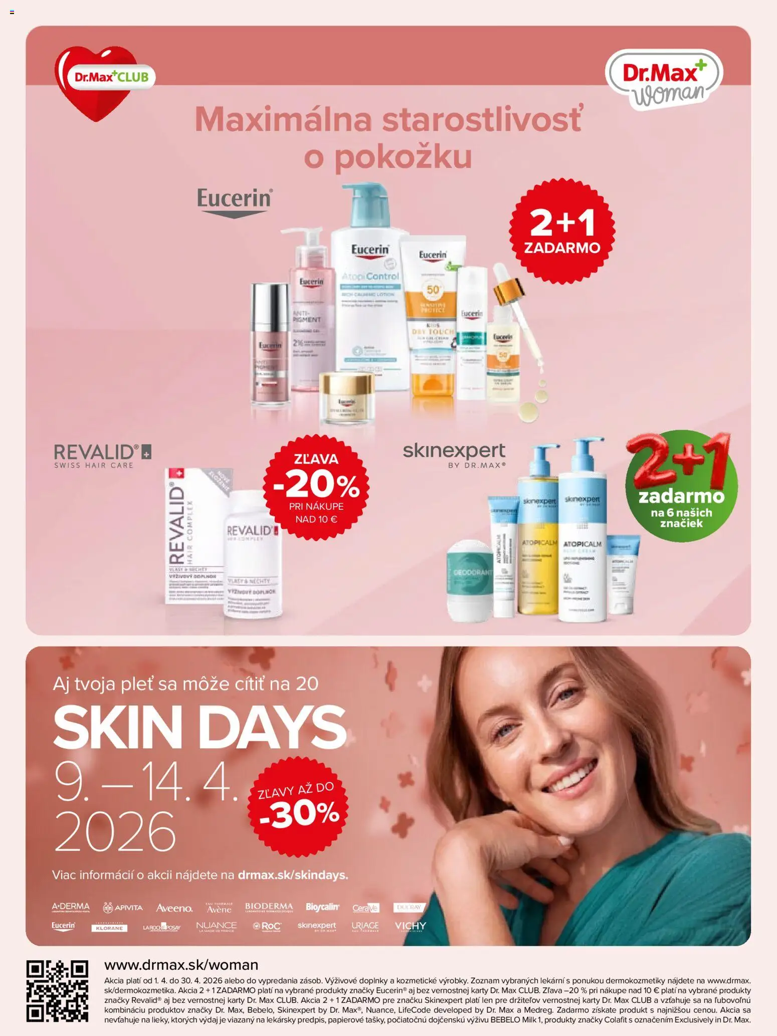 Nové Dr. Max akcie – leták je platný od 01.04.2026 | Strana: 12 | Produkty: Vichy, Avene, Bioderma, CeraVe