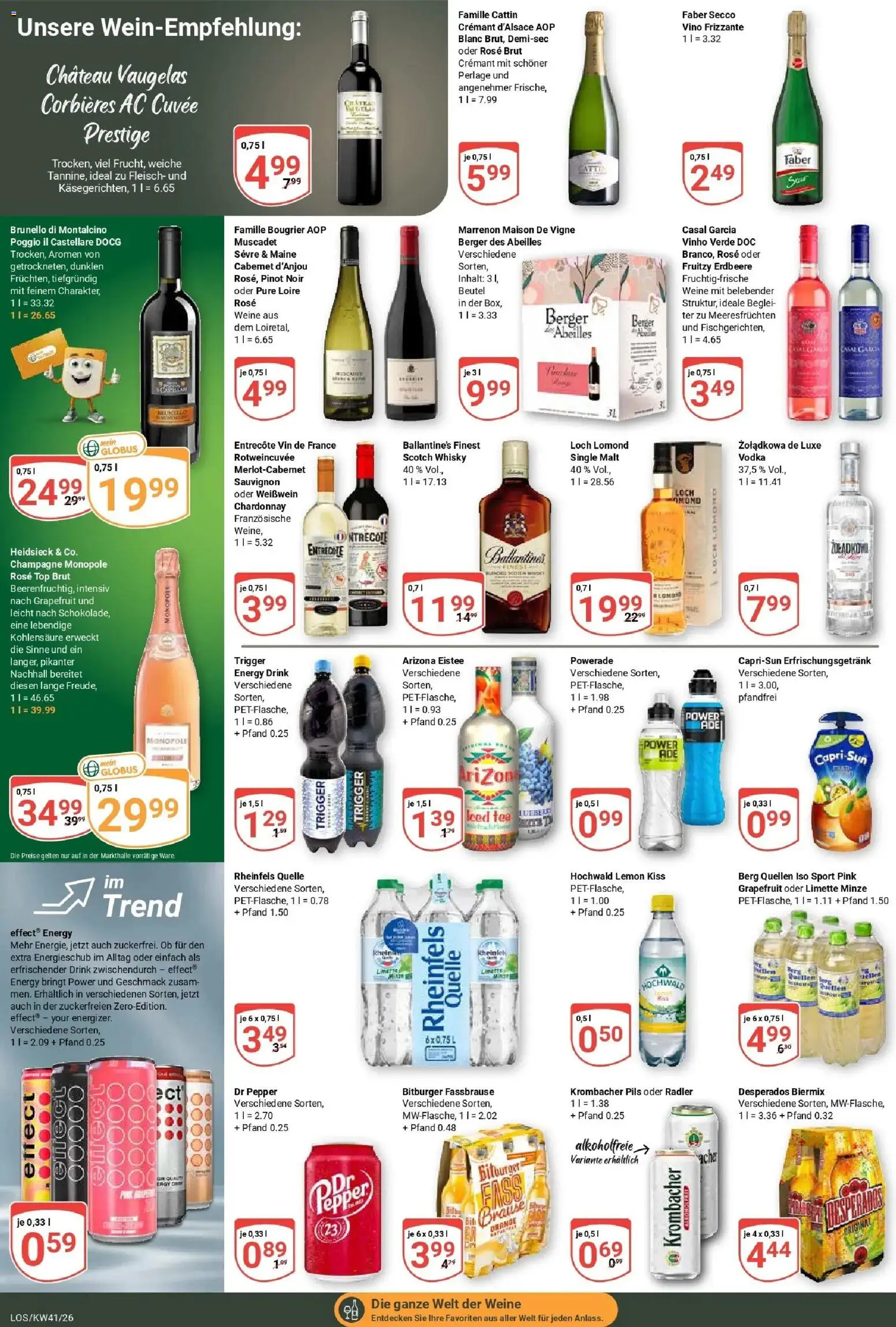 Globus Prospekt Losheim Am See (ab 05.10.2026) » Angebote online | Seite: 21 | Produkte: Pils, Radler, Powerade, Fleisch