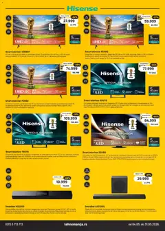 Tehnomanija katalog - pregled Tehnomanija kataloga - važi od 04.05.2026 | Strana: 13 | Proizvode: Smart televizor, Televizor, Audio