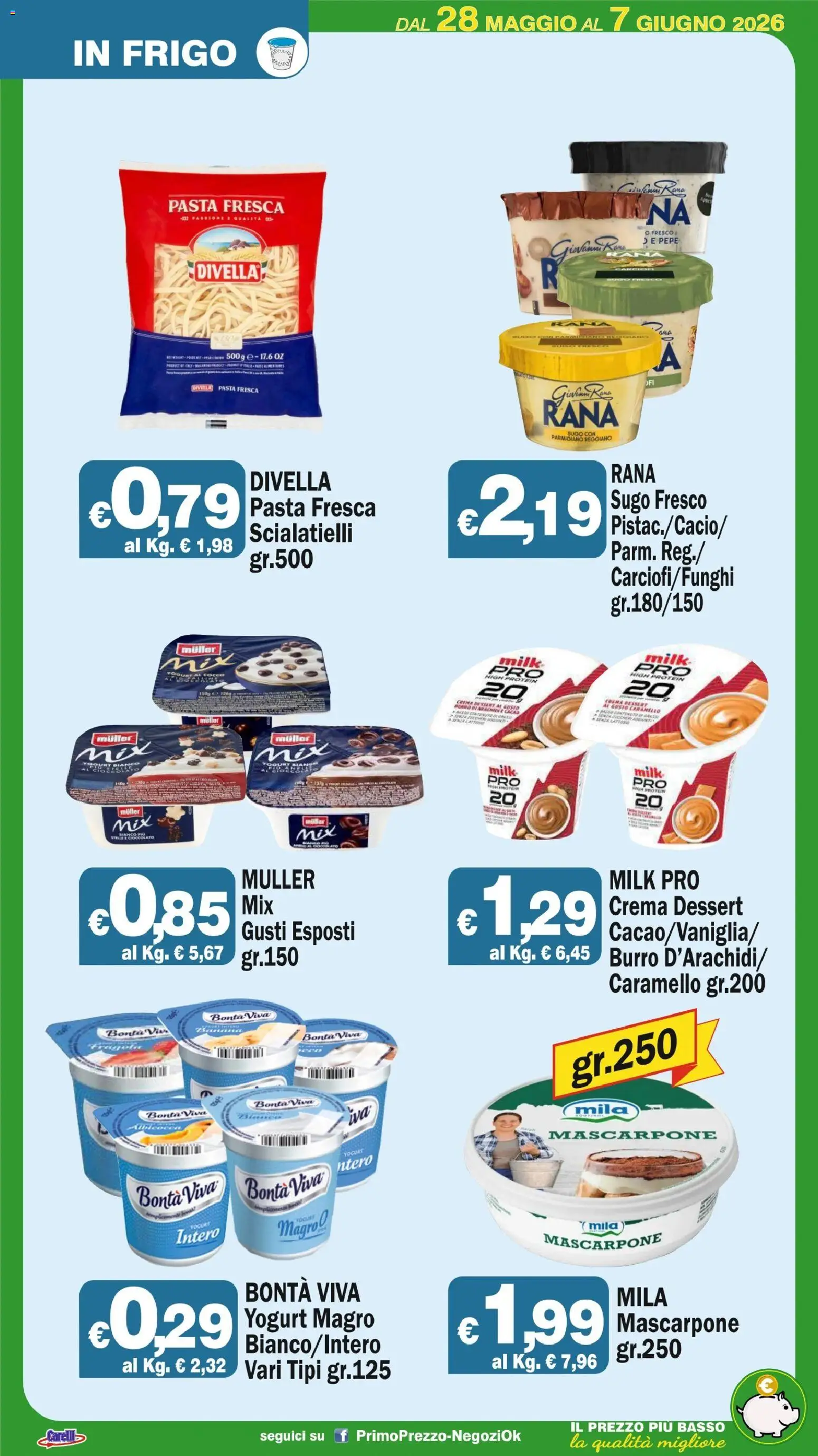 Volantino Primo Prezzo del 28.05.2026 | Pagina: 47 | Prodotti: Cioccolato, Pepe, Burro, Parmigiano