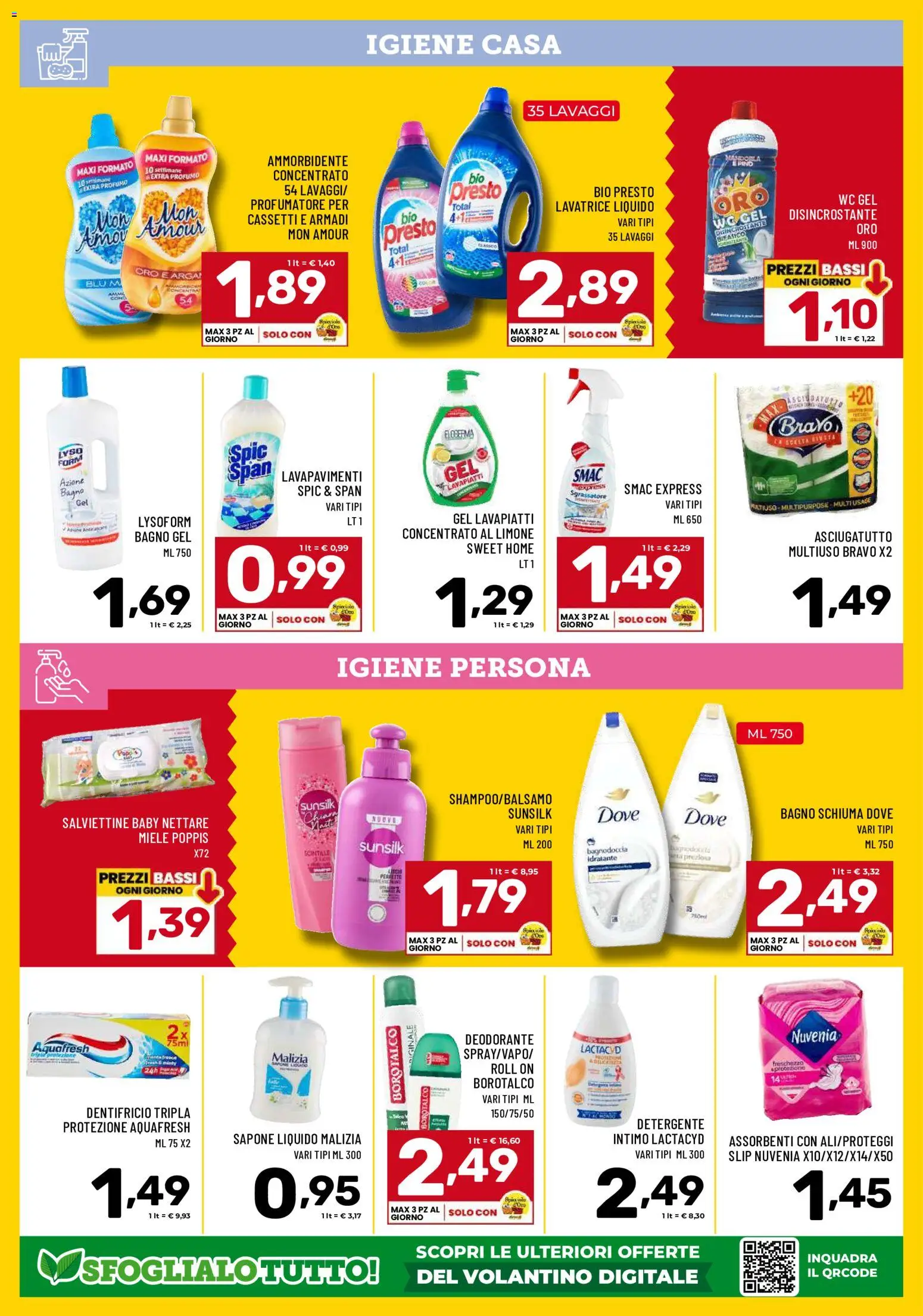 Volantino Il Centesimo del 05.06.2026 | Pagina: 12 | Prodotti: Ammorbidente, Detergente, WC, Profumo