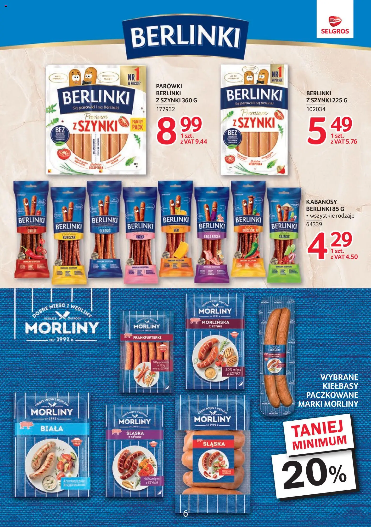 Selgros cash&carry gazetka - Markowe produkty od 21.05.2026 | Strona: 6 | Produkty: Mięso, Bekon, Frankfurterki, Wędliny