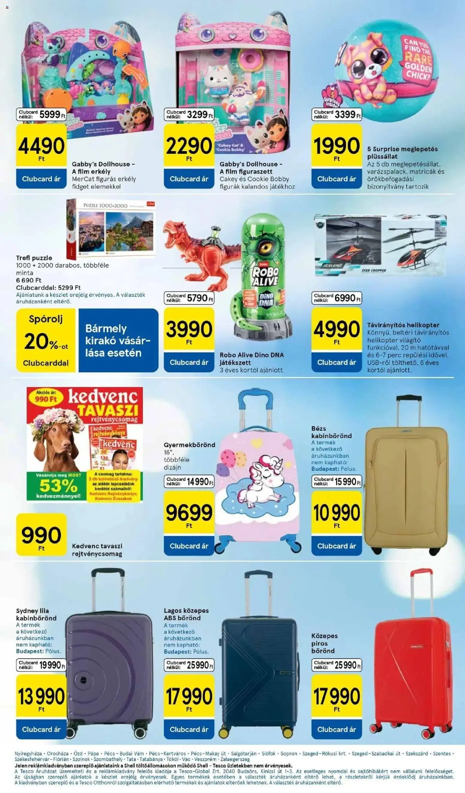 Tesco akciós ujság - amely érvényes a következő dátumtól: 07.04.2026 | Oldal: 27 | Termékek: Bőrönd, Puzzle