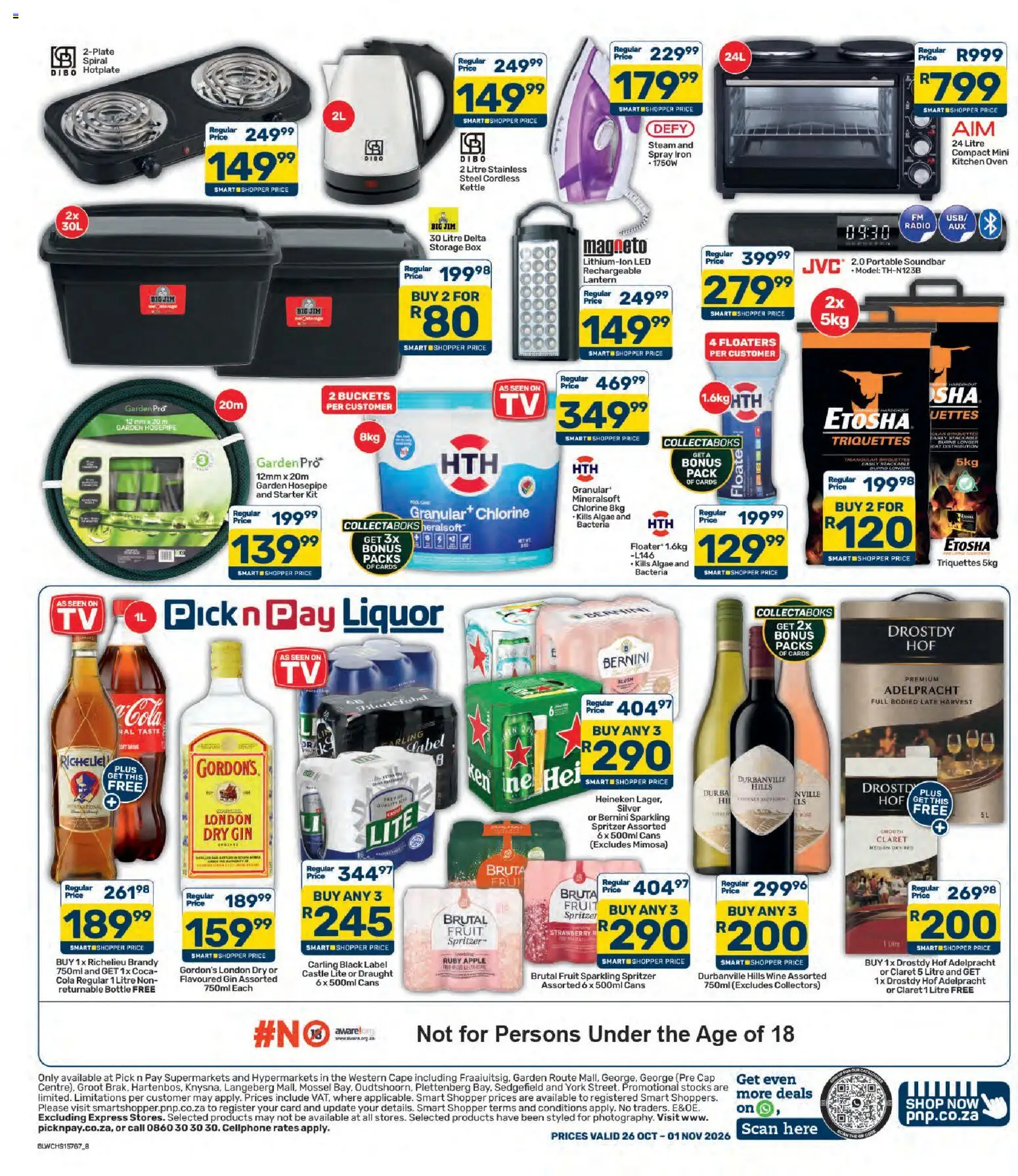 New Pick n Pay catalogue – valid from 26/10/2026 | Page: 4 | Products: Brandy, Soundbar, Wine, Blush