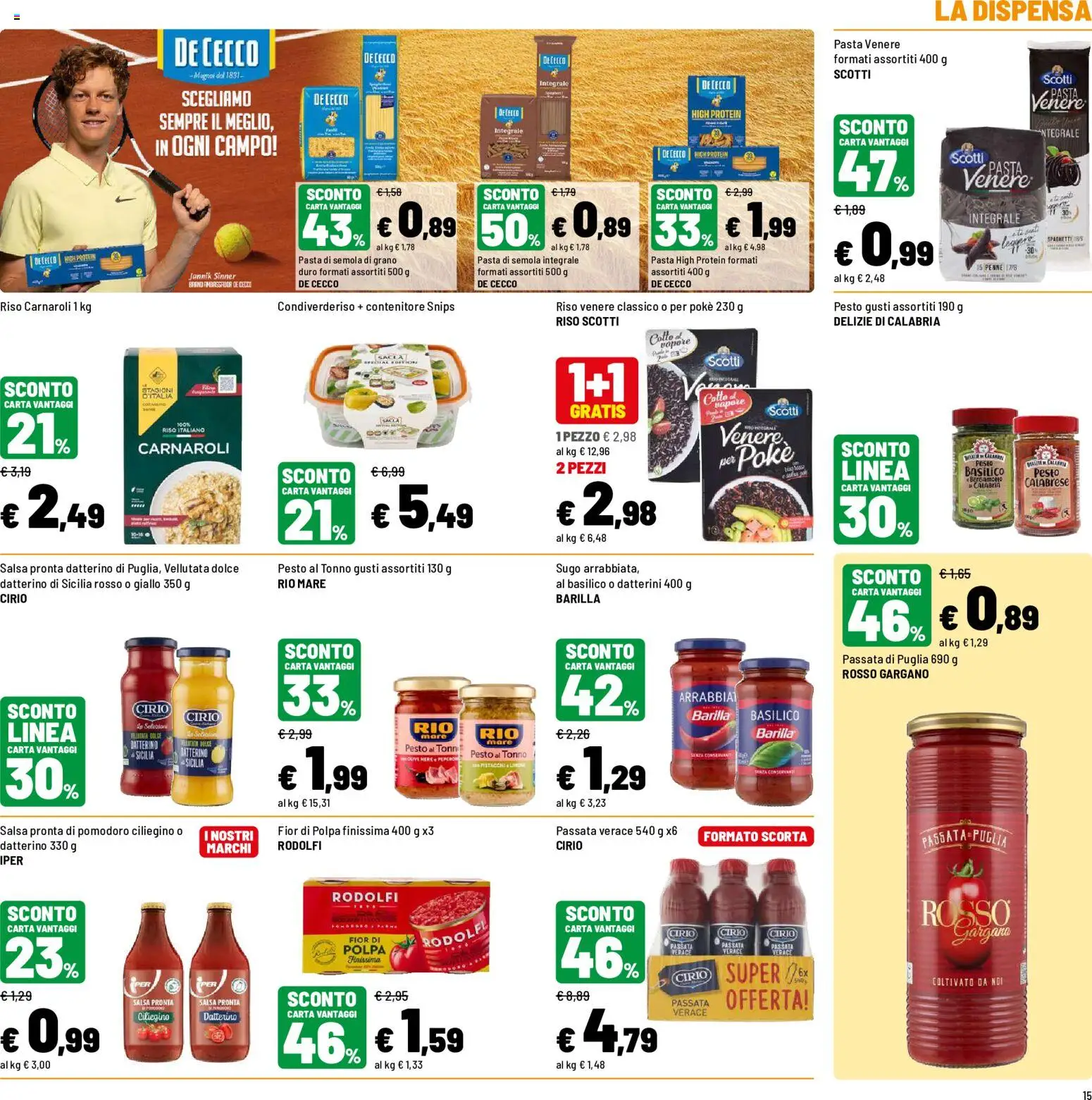 Volantino Iper del 20/07/2026 | Pagina: 15 | Prodotti: Riso Carnaroli, Riso, Pesto, Basilico