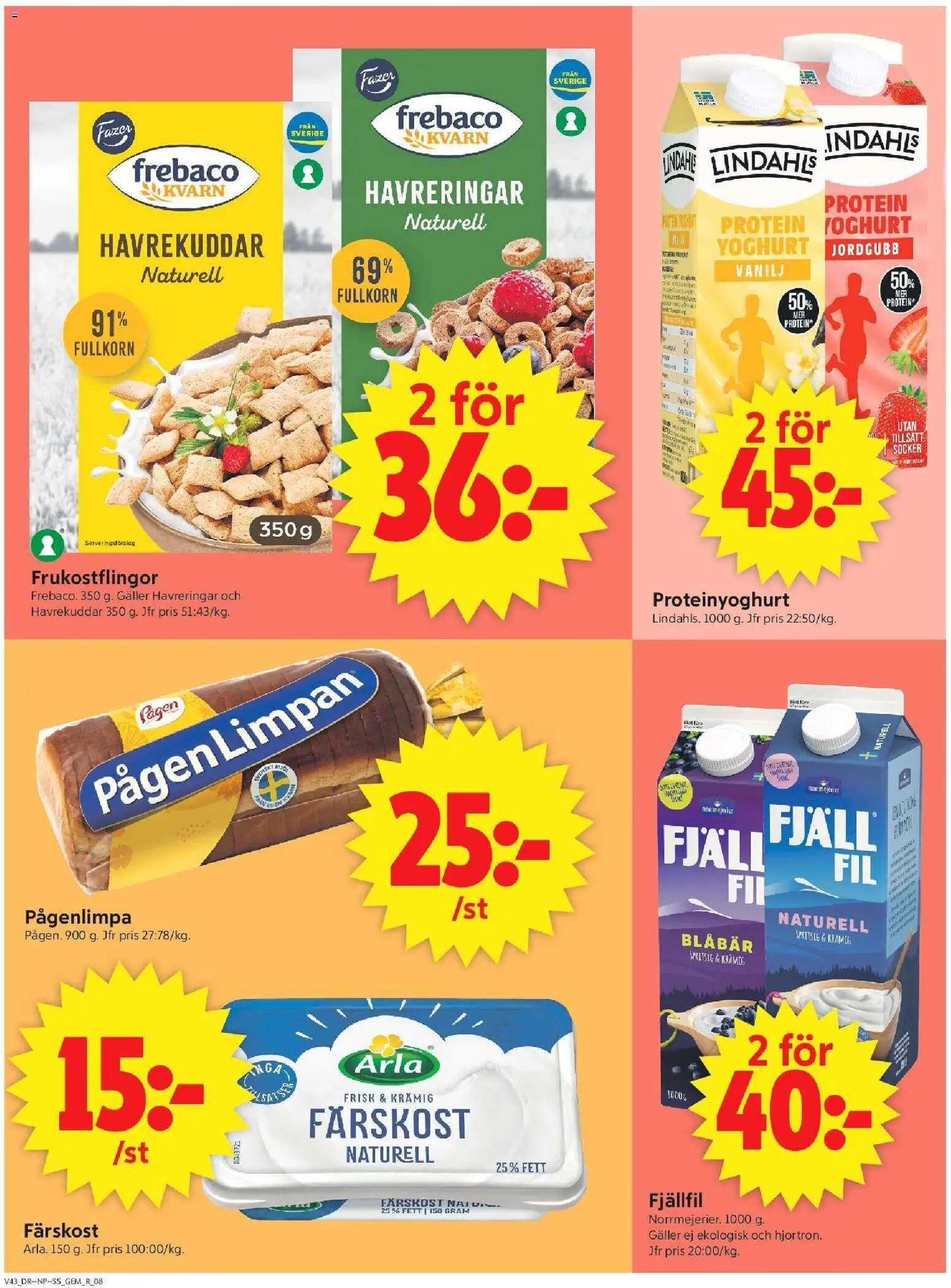 ICA Supermarket reklamblad aktuell från 19/10/2026 | Sida: 10 | Produkter: Kvarn, Galler, Proteinyoghurt, Protein