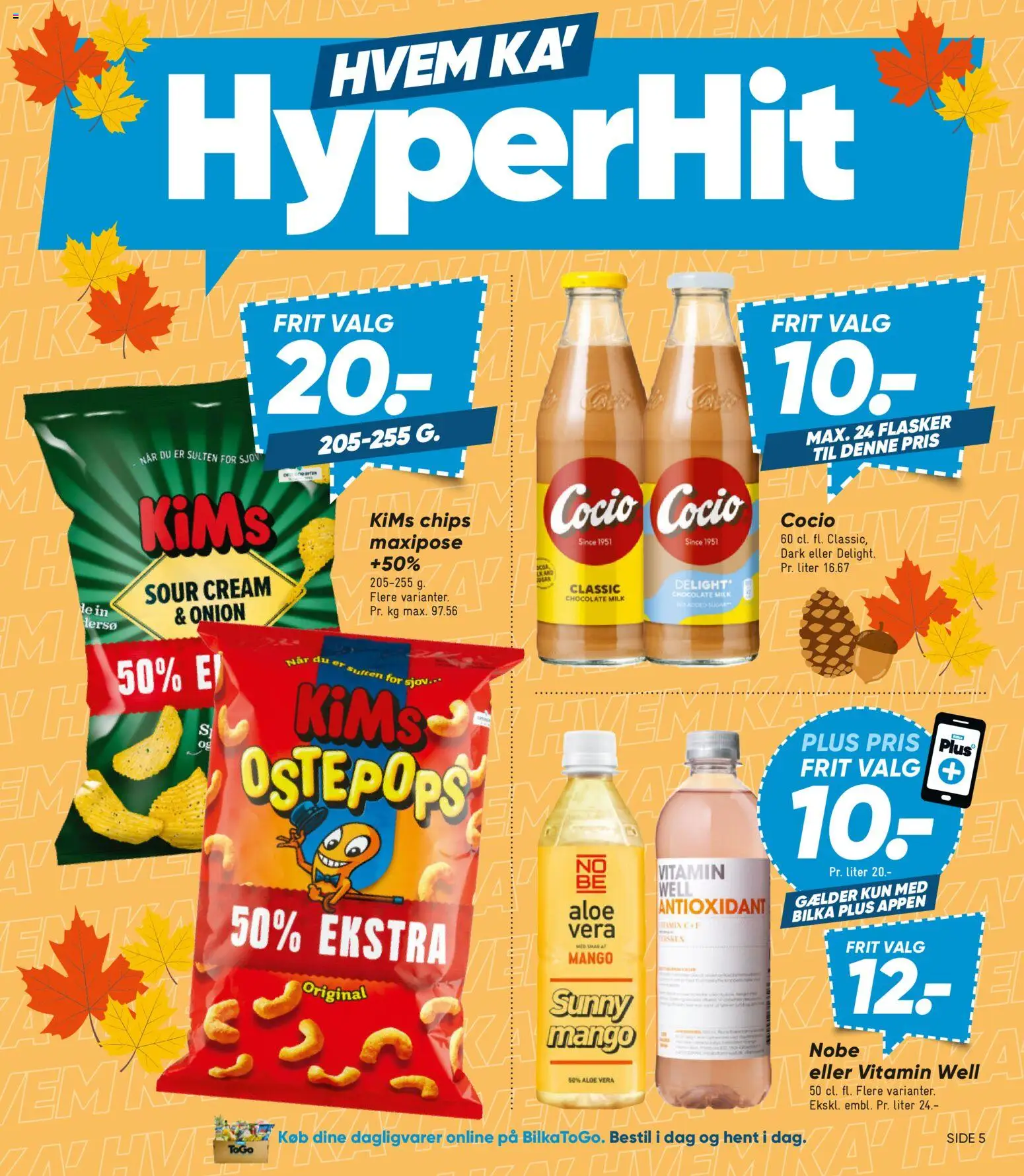 Bilka tilbudsavis – gyldig fra 11/09/2026 | Side: 5 | Produkter: Dagligvarer, Mango, Chips, Aloe Vera
