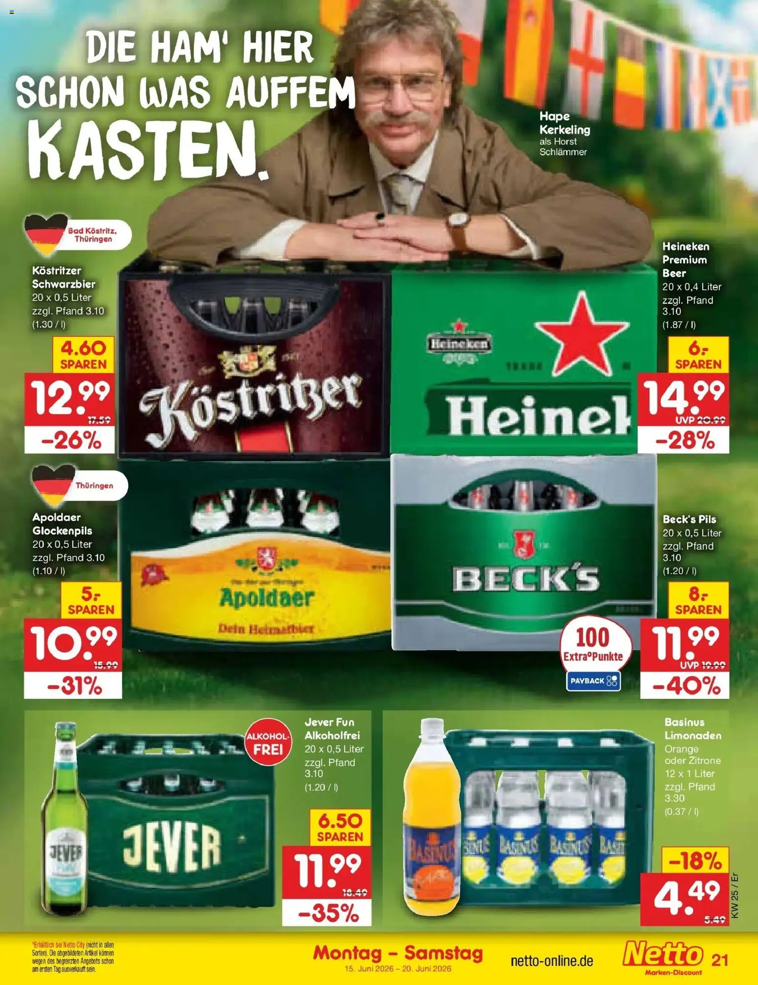 Netto Marken-Discount Prospekt Nordhausen – gültig ab 14.06.2026 | Seite: 27 | Produkte: Bad, Pils, Heineken, Zitrone