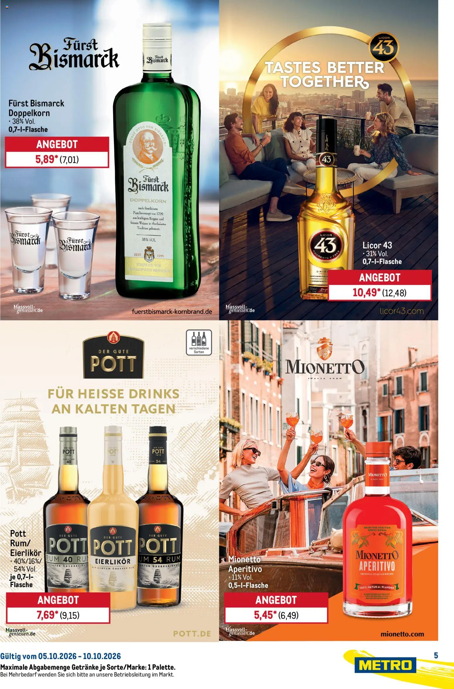Metro Starke Marken – gültig ab 05.10.2026 | Seite: 5 | Produkte: Sprite, Rum