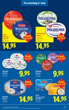Lidl - Nyd hver dag til fast lav pris gyldig fra 03/05/2026 | Side: 17 | Produkter: Flødeost naturel, Hvidløg, Flødeost, Rejer