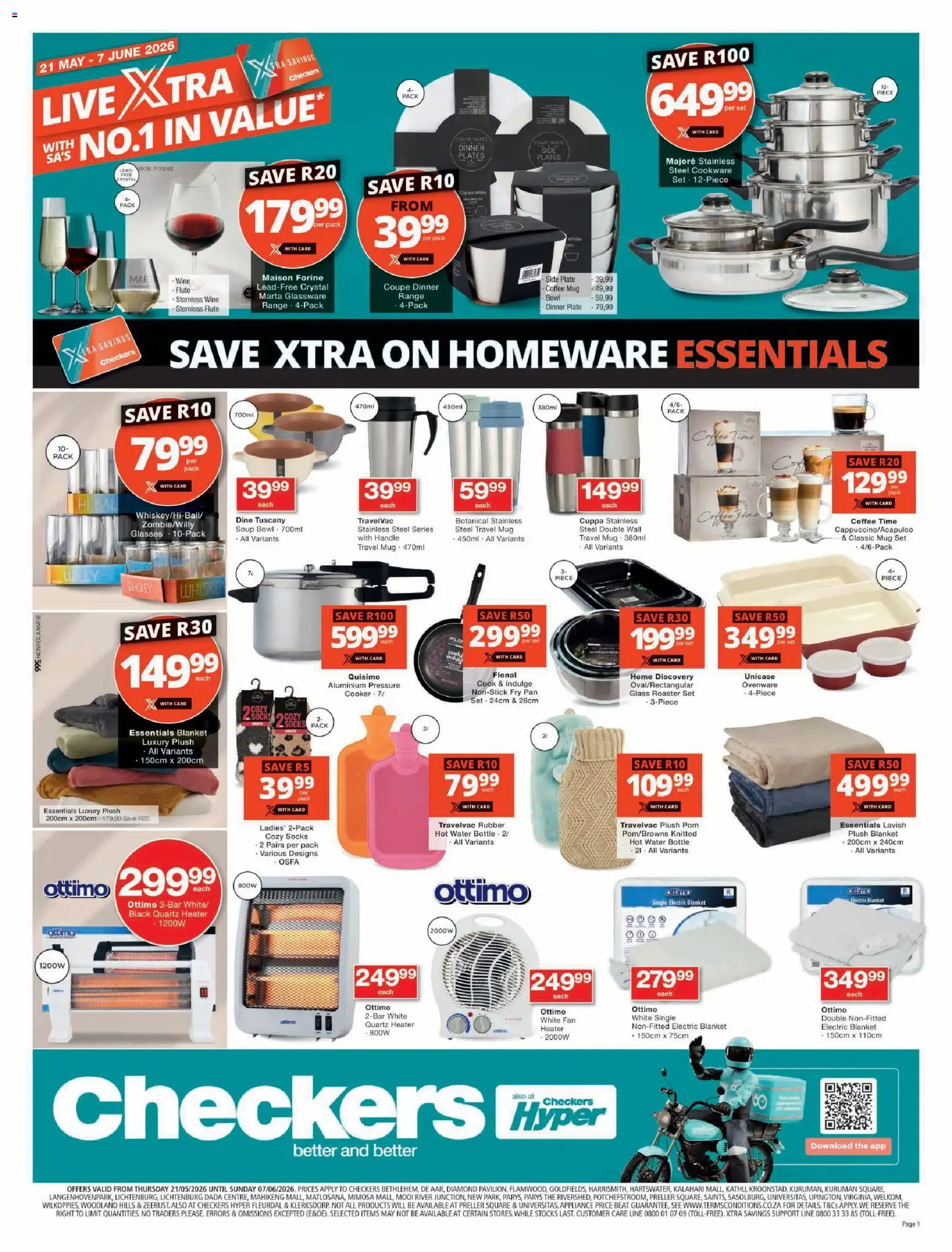 New Checkers catalogue – valid from 21.05.2026 | Page: 13 | Products: Fan, Coffee, Mug, Heater