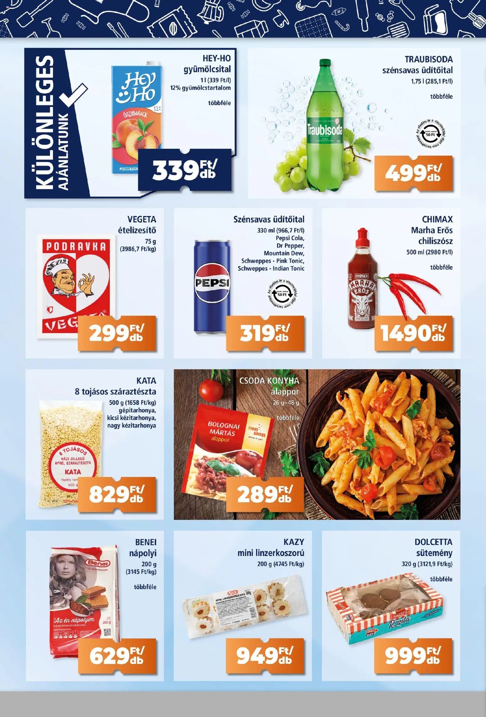 Goods Market akciós ujság - amely érvényes a következő dátumtól: 18.06.2026 | Oldal: 6 | Termékek: Tonic, Őszibarack, Gyümölcsital, Ételízesítő