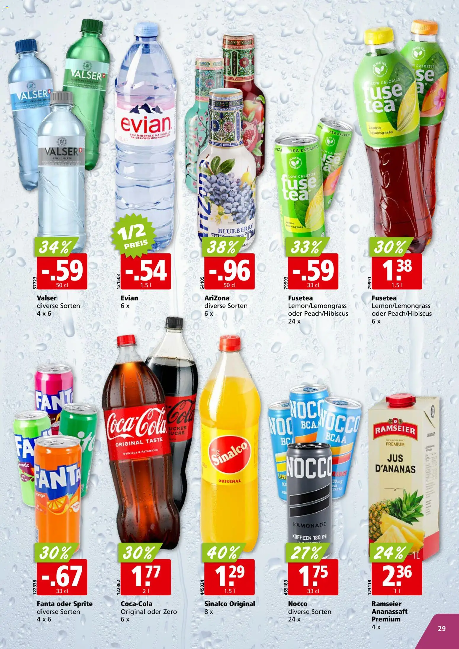 Aligro aktionen Chavannes, Matran, Genf, Sitten – gültig ab 27.07.2026 | Seite: 29 | Produkte: Fanta, Sprite, Mineralwasser
