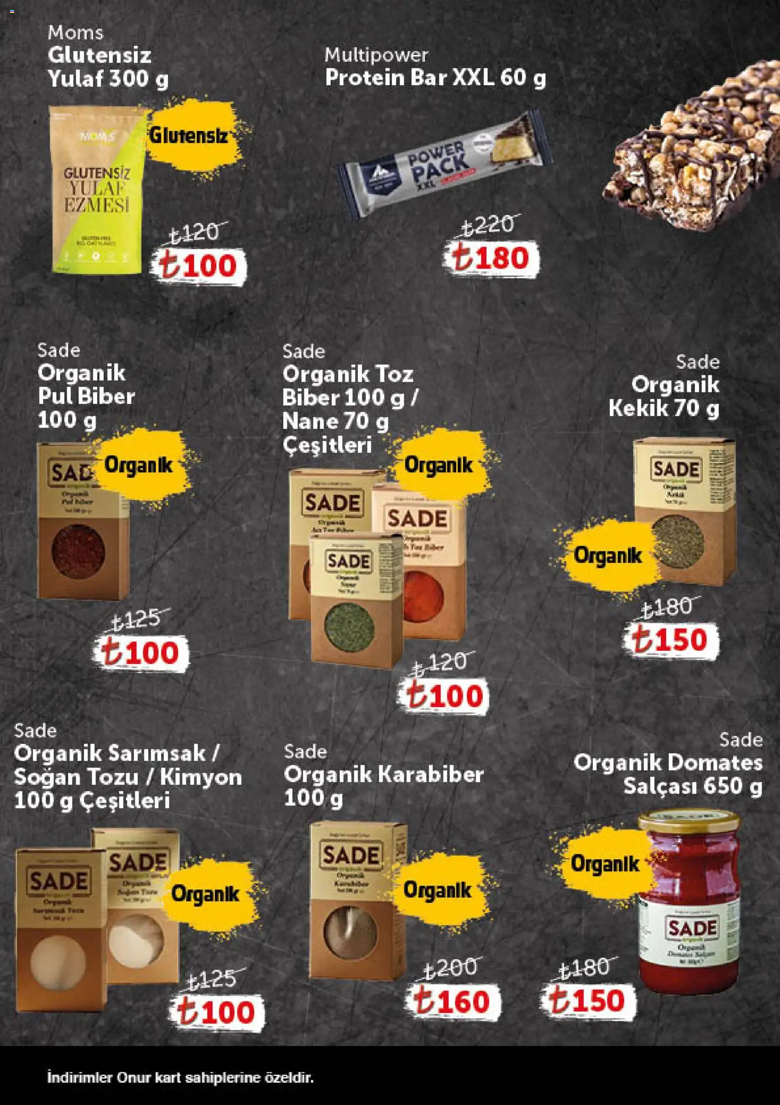 Onur Market - Katalog Gurme - 11 Ağustos 2026 tarihinden itibaren geçerlidir | Sayfa: 10 | Ürünler: Karabiber, Yulaf, Kekik, Nane