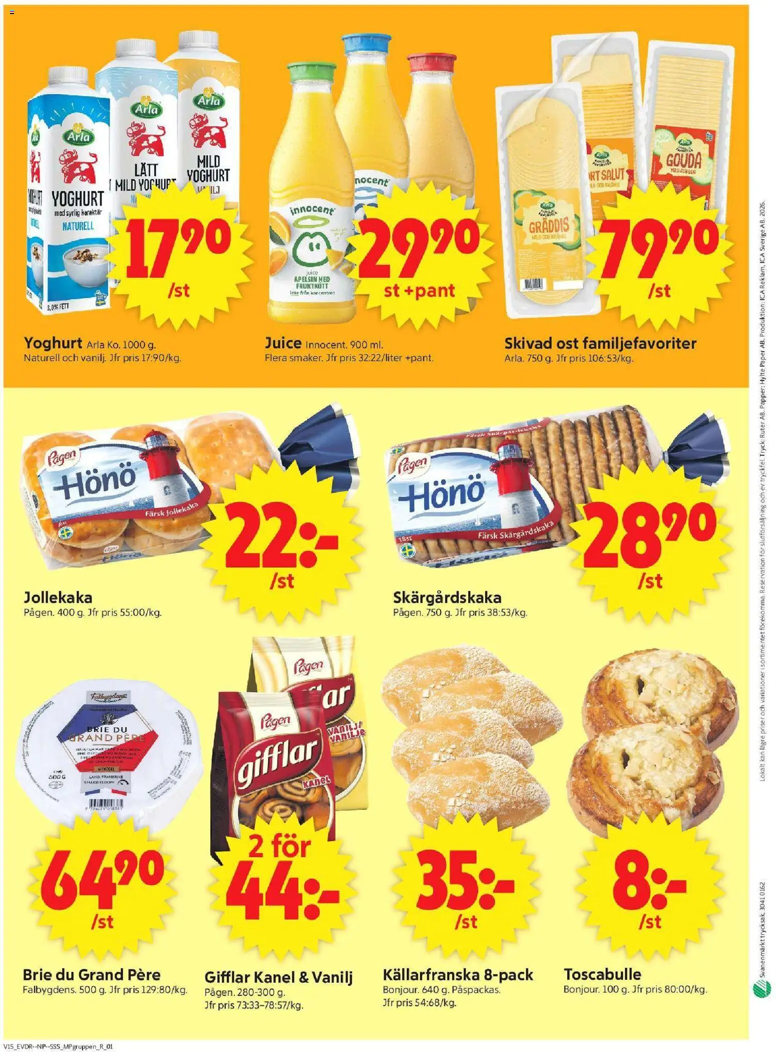 ICA Supermarket reklamblad aktuell från 06.04.2026 | Sida: 10 | Produkter: Ost, Yoghurt, Juice, Apelsin