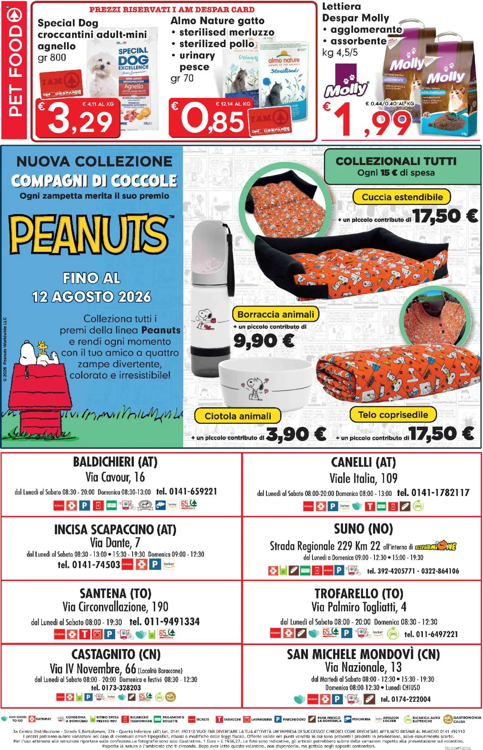 Volantino Eurospar del 16/07/2026 | Pagina: 12 | Prodotti: Pane, Merluzzo, Letto, Borraccia