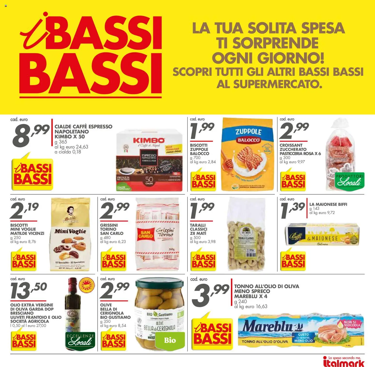 Volantino Italmark del 10/09/2026 | Pagina: 21 | Prodotti: Caffè, Biscotti, Olio, Croissant