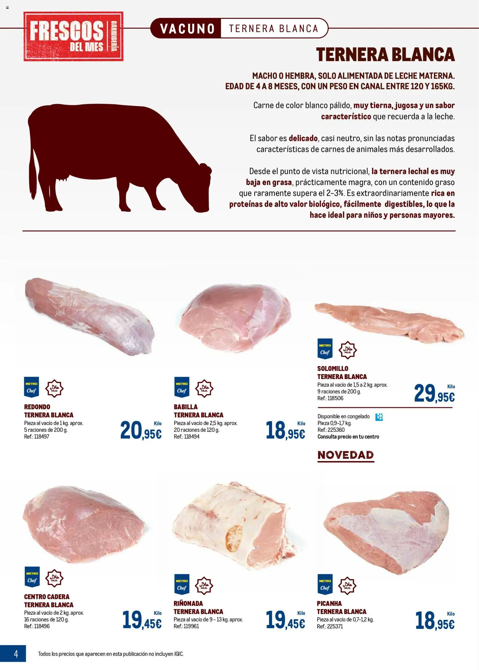 Makro - Expertos en carnes Canarias │ válido desde el 09.03.2026 | Página: 4 | Productos: Leche, Peso