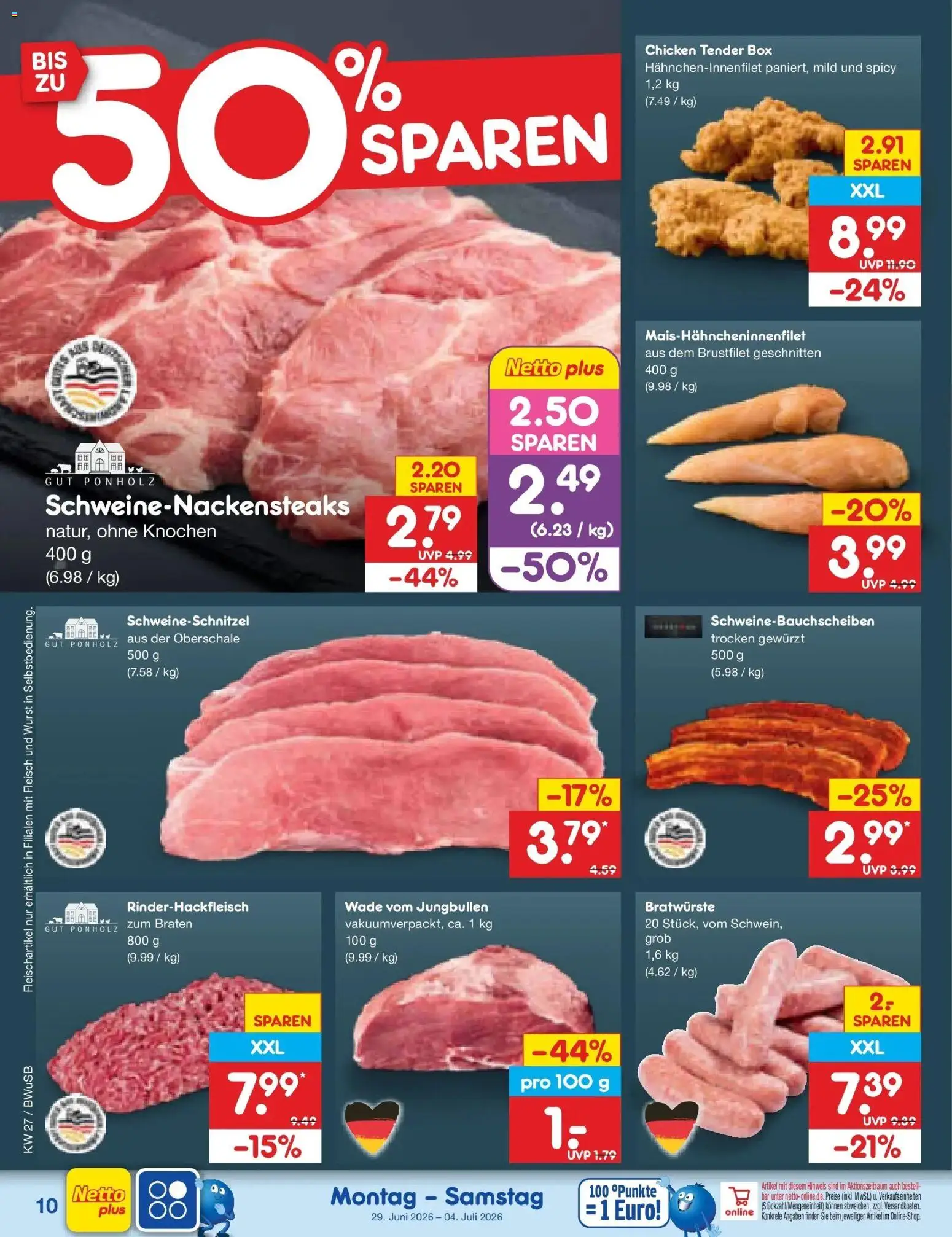 Netto Marken-Discount Prospekt Stemwede-Dielingen – gültig ab 29.06.2026 | Seite: 14 | Produkte: Box, Wurst, Fleisch