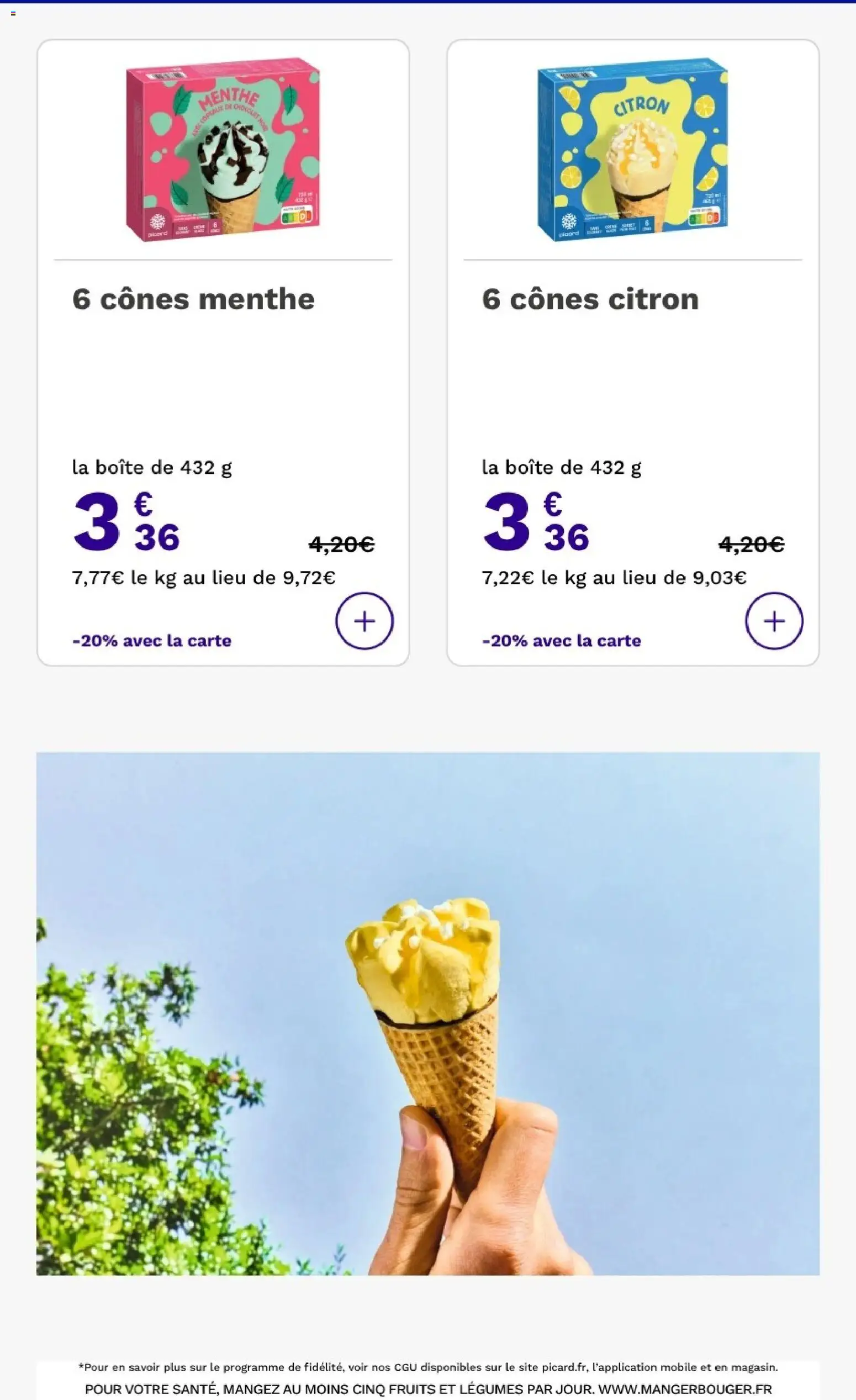 {H1} | Page: 28 | Produits: Citron, Menthe, Cônes, Chocolat