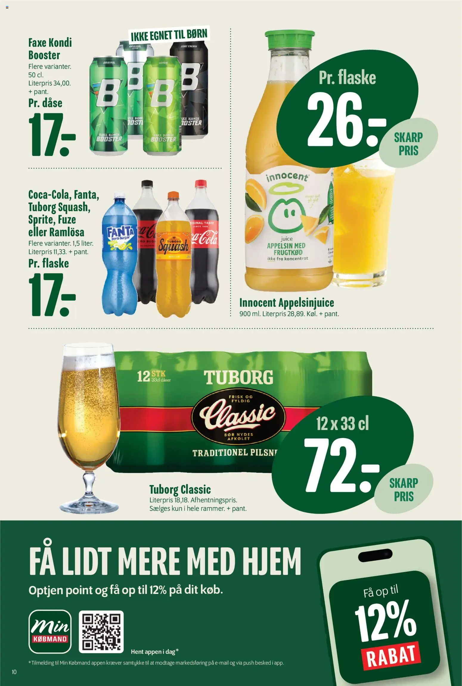 Min Købmand tilbudsavis – gyldig fra 22.05.2026 | Side: 11 | Produkter: Appelsinjuice, Fanta, Faxe Kondi, Cola