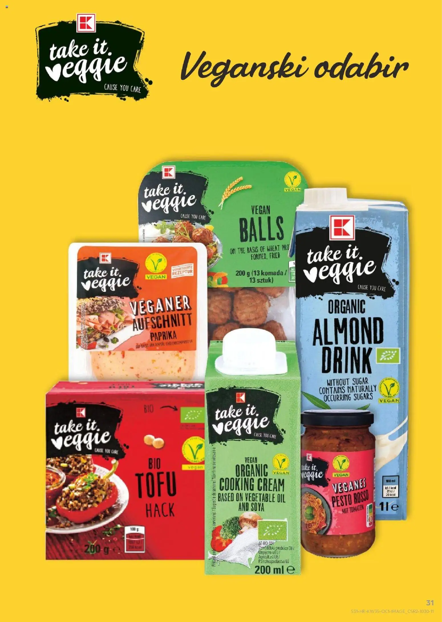 Kaufland HR akciós ujság - amely érvényes a következő dátumtól: 2026.08.26. | Oldal: 31 | Termékek: Pesto, Paprika, Tofu, Vegán
