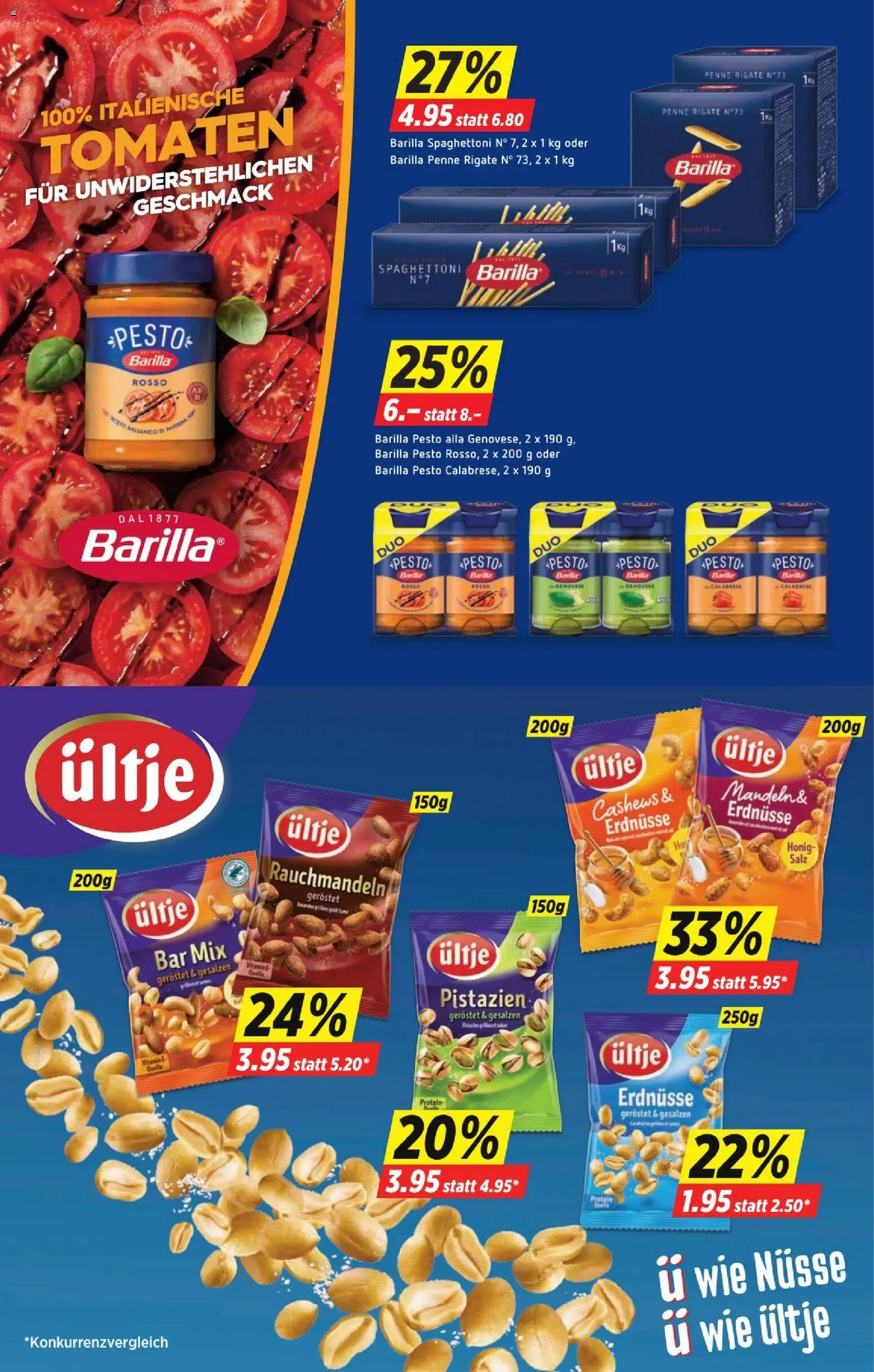 Denner aktionen – gültig ab 30.07.2026 | Seite: 12 | Produkte: Erdnüsse, Barilla, Tomaten, Salz