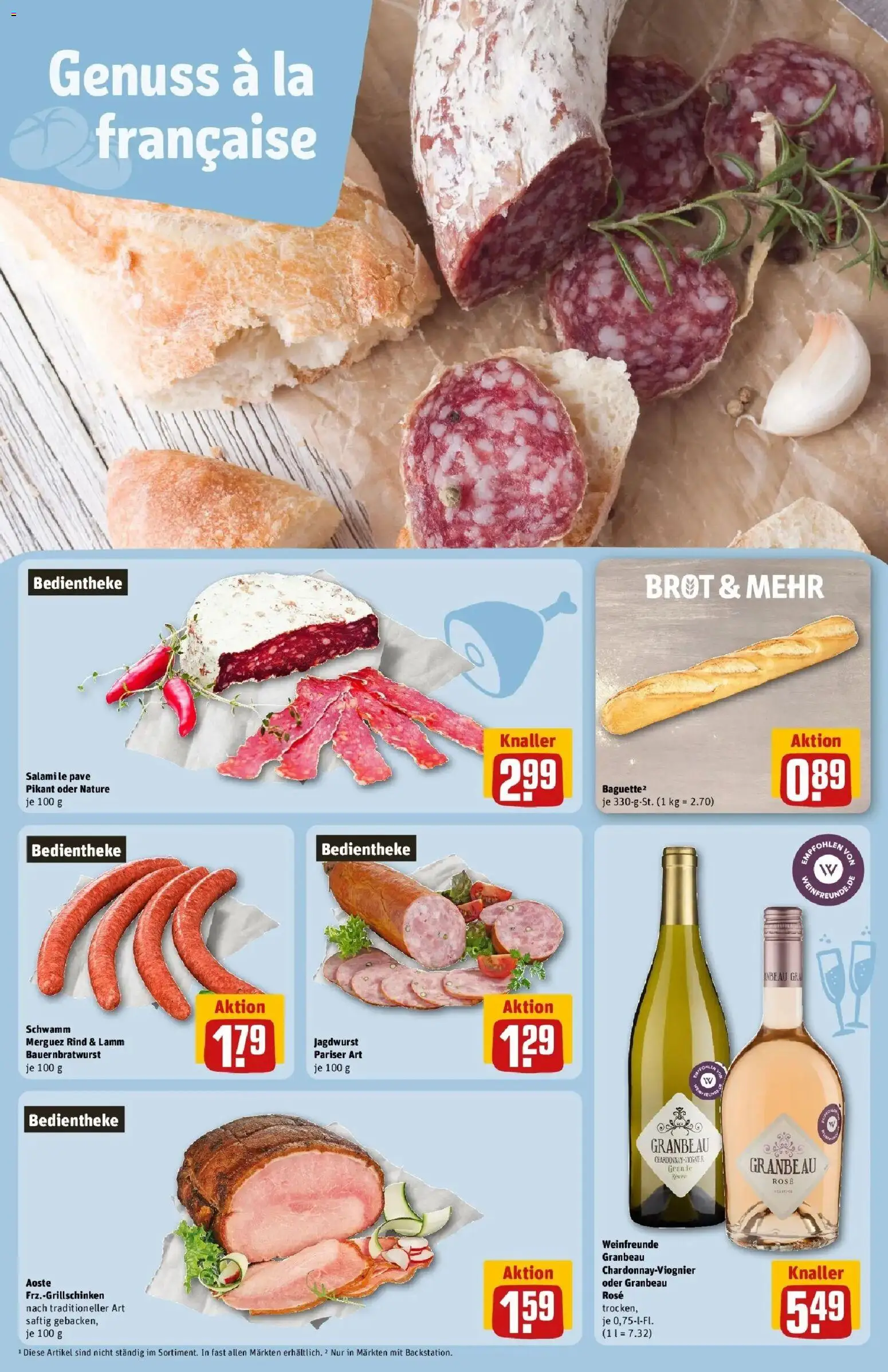 Rewe Prospekt Darmstadt – gültig ab 27.07.2026 | Seite: 22 | Produkte: Brot, Salami