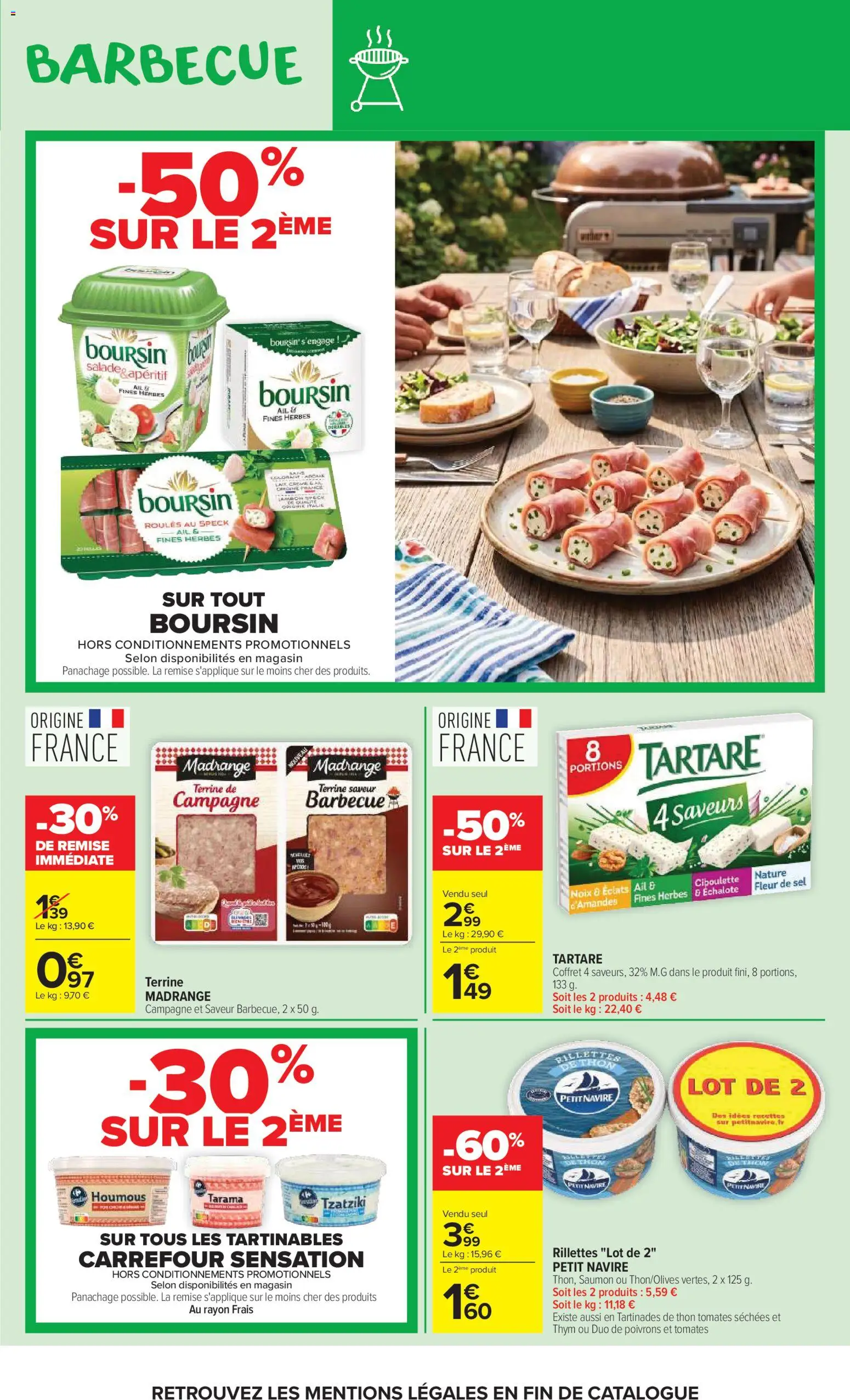 {H1} | Page: 15 | Produits: Barbecue, Thon, Tarama, Saumon