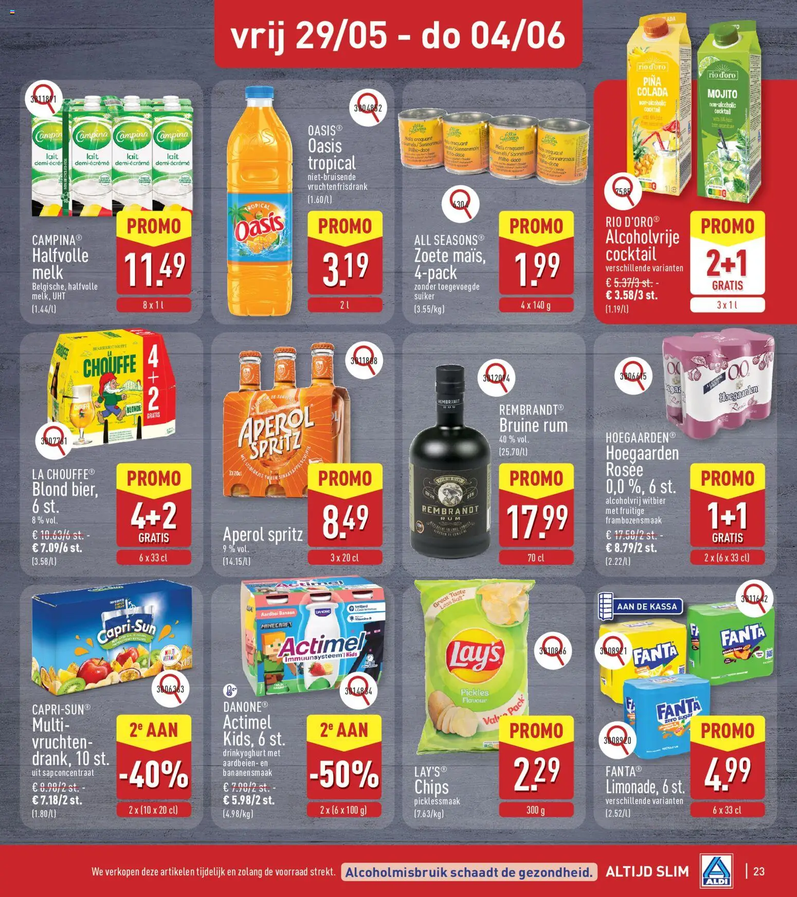 {H1} | Pagina: 23 | Producten: Fanta, Chips, Banaan, Melk