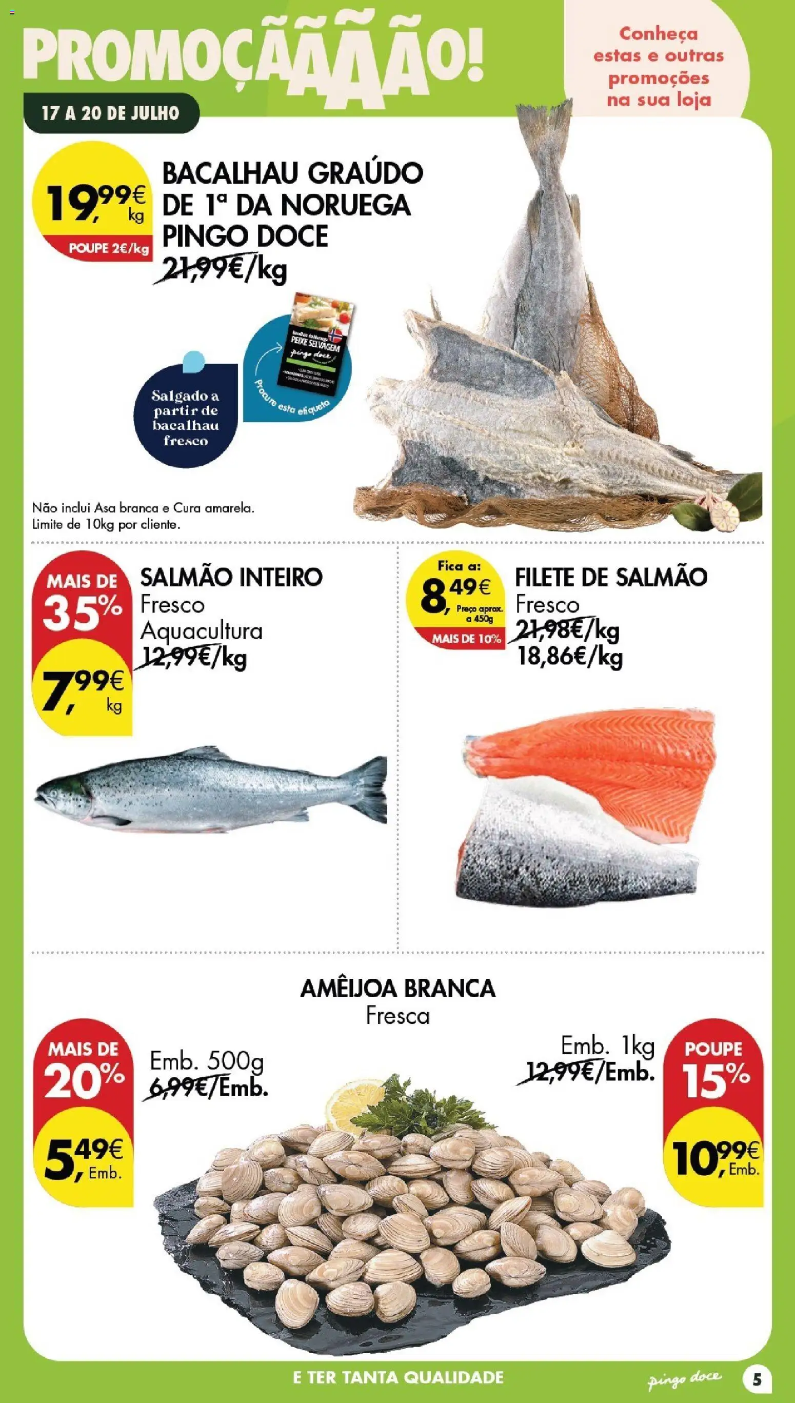 Pingo Doce Poupe este Fim de Semana │ válido de 17/07/2026 | Página: 3 | Produtos: Bacalhau, Salmão, Peixe