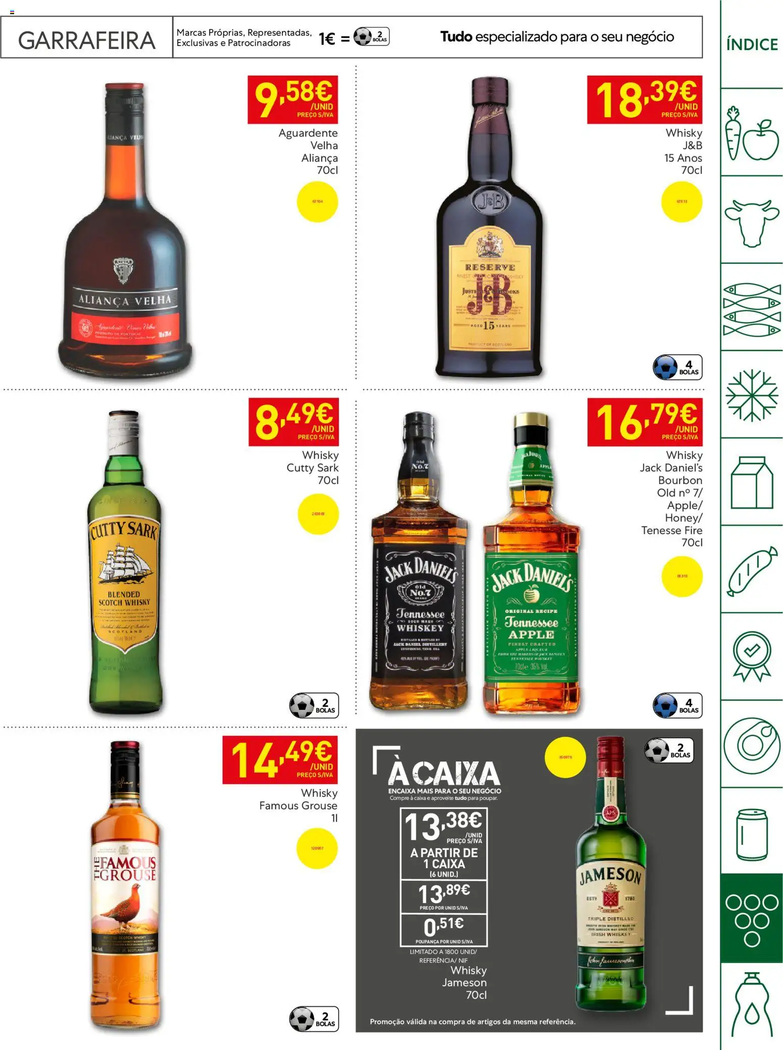Recheio Horeca │ válido de 05.05.2026 | Página: 37 | Produtos: Whisky, Aliança, Caixa
