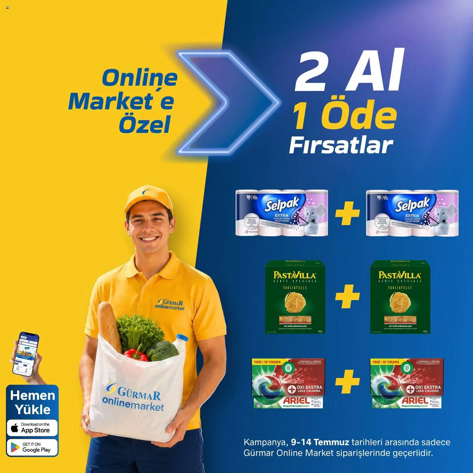 🛍️ Gürmar - 1 Alana 1 Bedava fırsatları, 09 Temmuz 2026 itibariyle » Özel fırsatları keşfedin ve bugün tasarruf edin! 💰