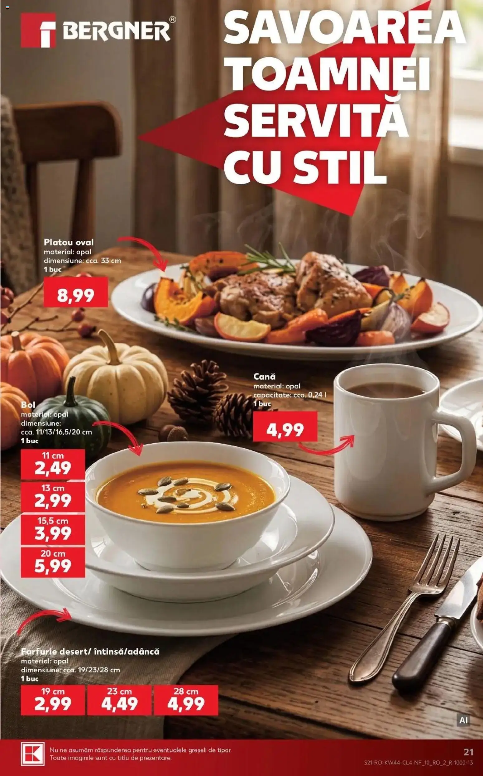 Kaufland Domnesti 28.10.2026 - Revista si Oferta | Pagină: 21 | Produse: Farfurie